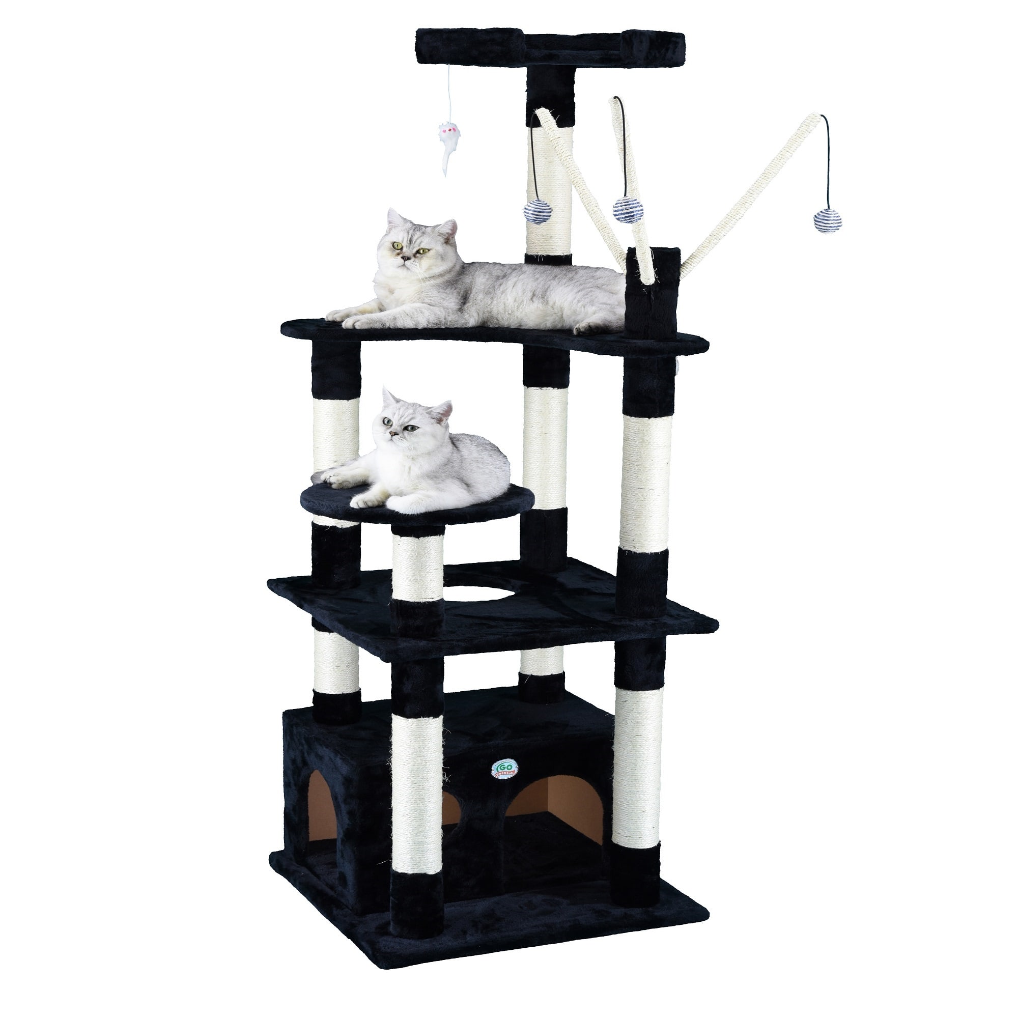 Black and 2025 white cat tree