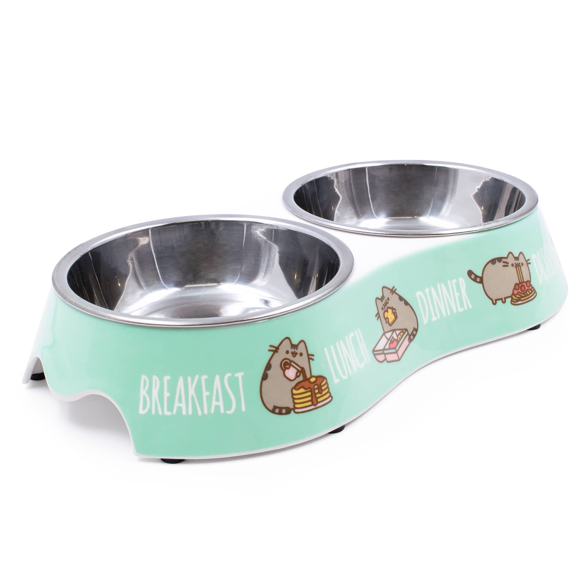 Pusheen Mealtime Blue Double Pet Bowl 