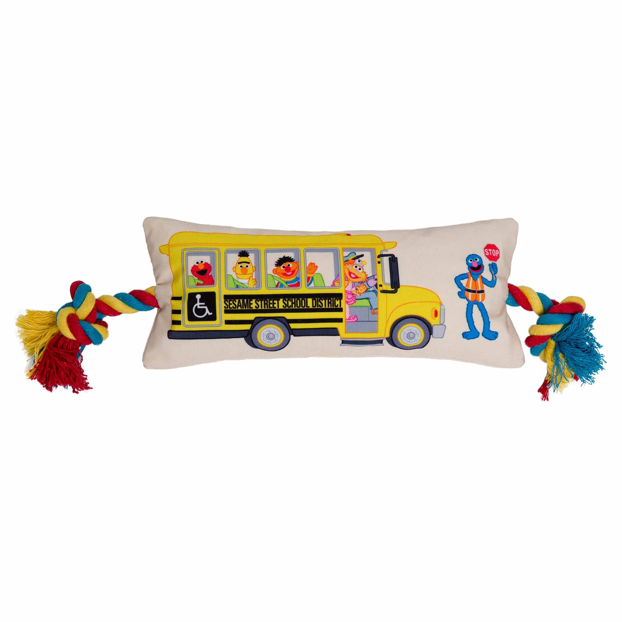 school bus dog toy