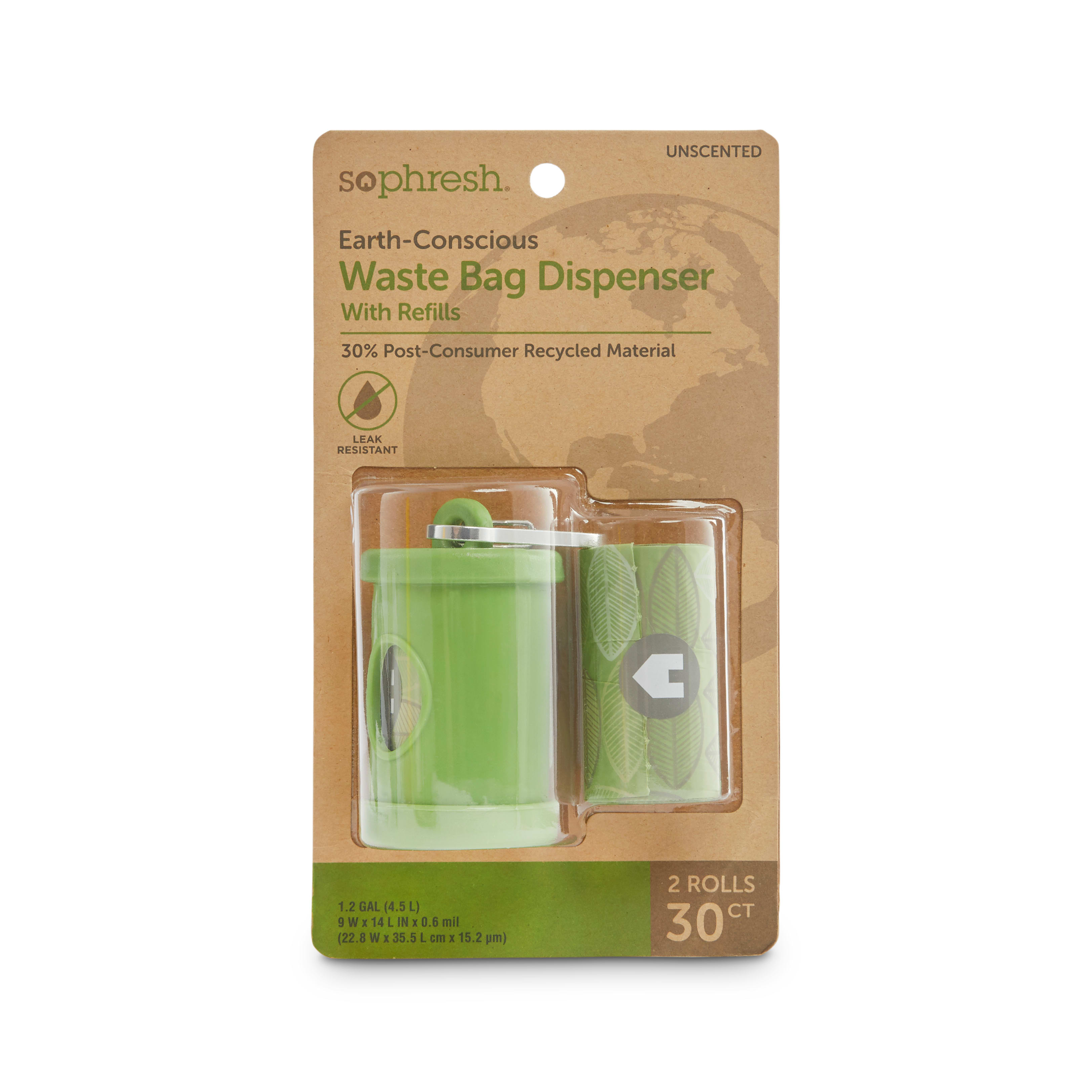 So Phresh EarthConscious Dog Waste Bag Dispenser with Refill Roll