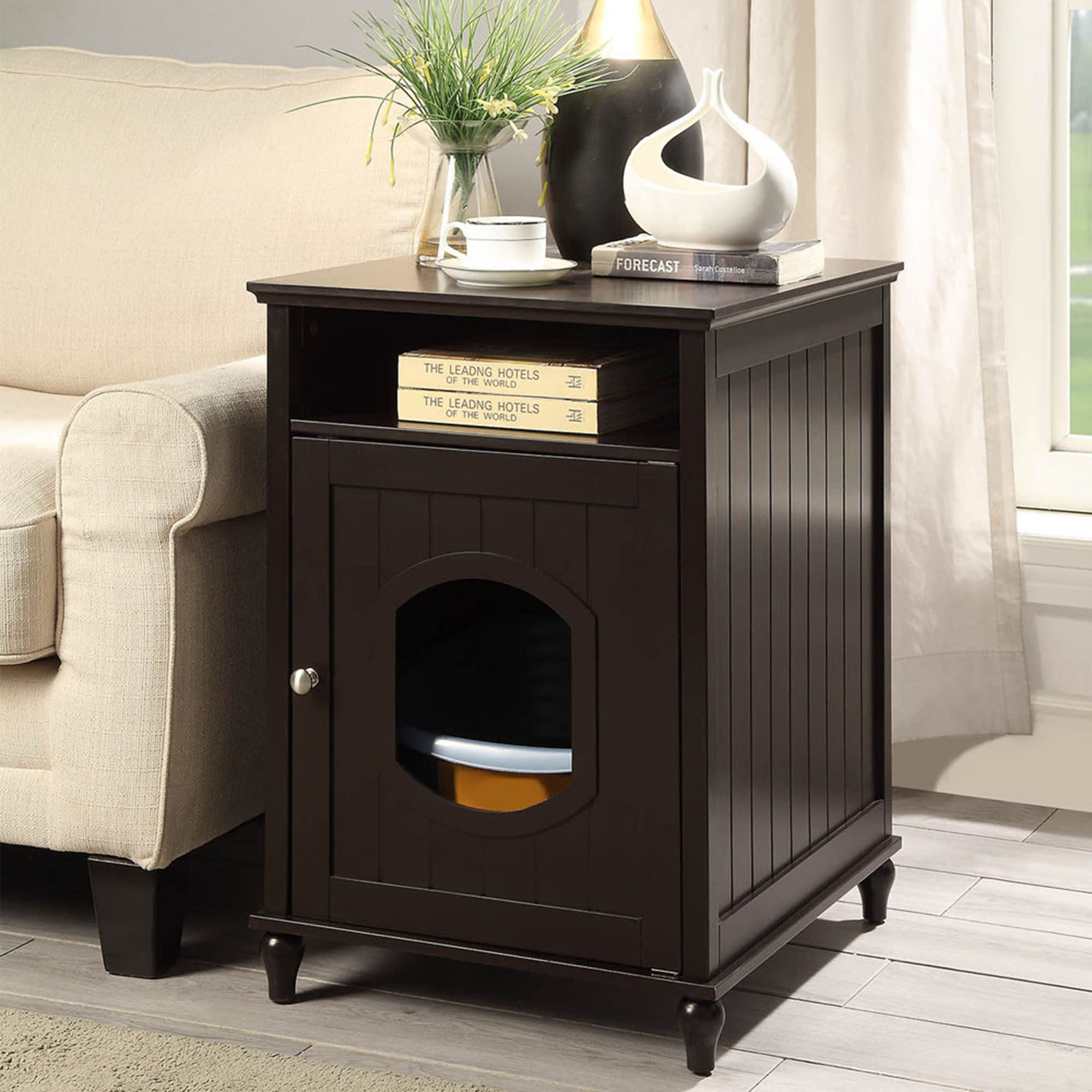 end table cat litter box