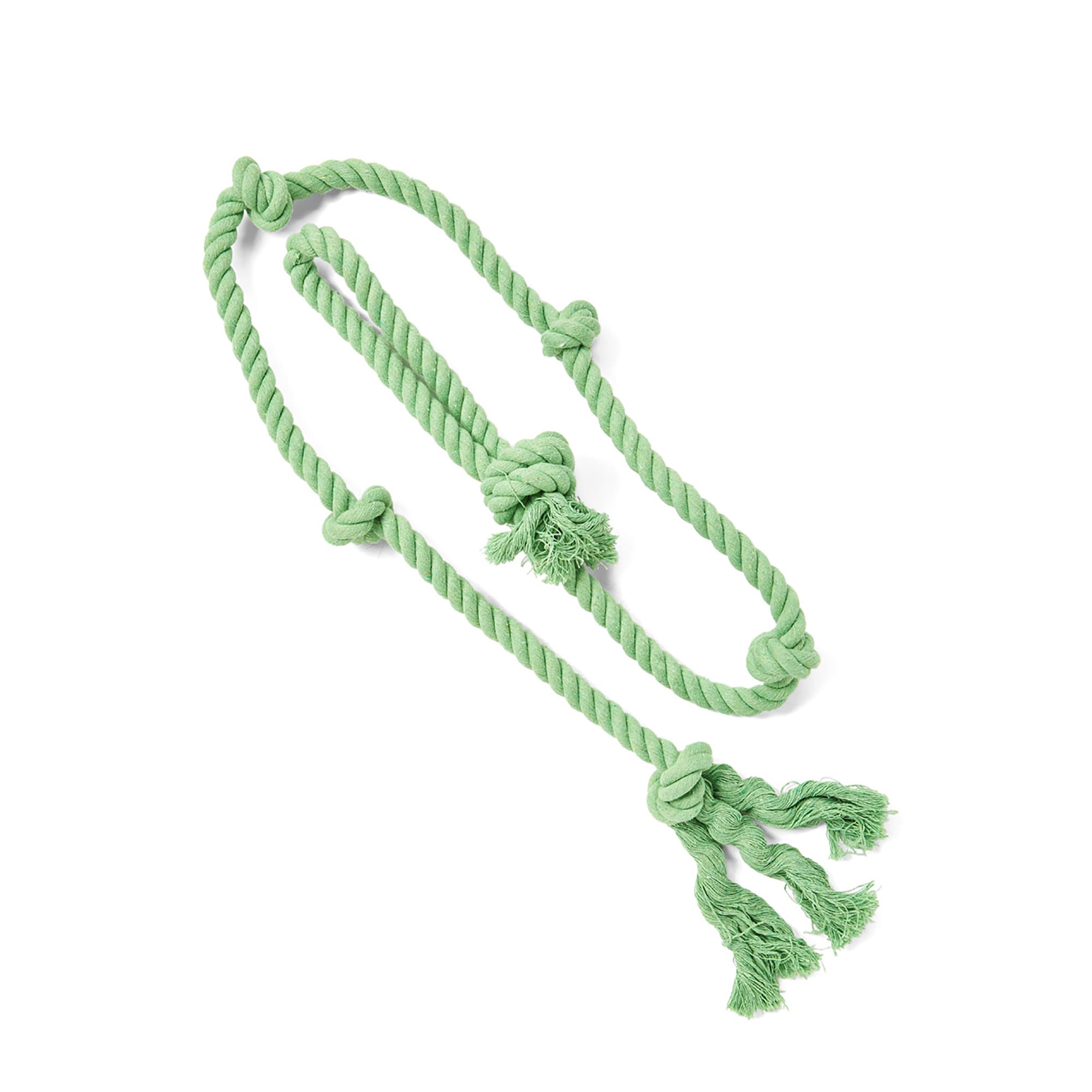 Green Knotted Rope Tug O War Dog Toy