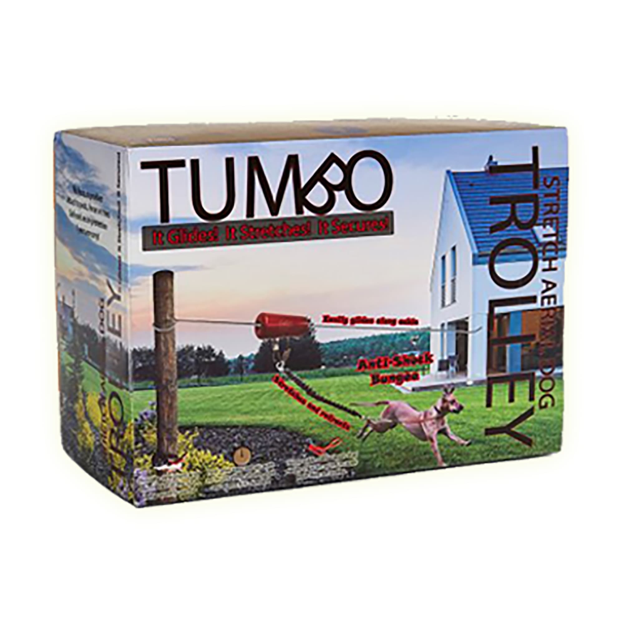 Tumbo AntiShock Trolley Dog TieOut Zipline, 150 ft. Petco