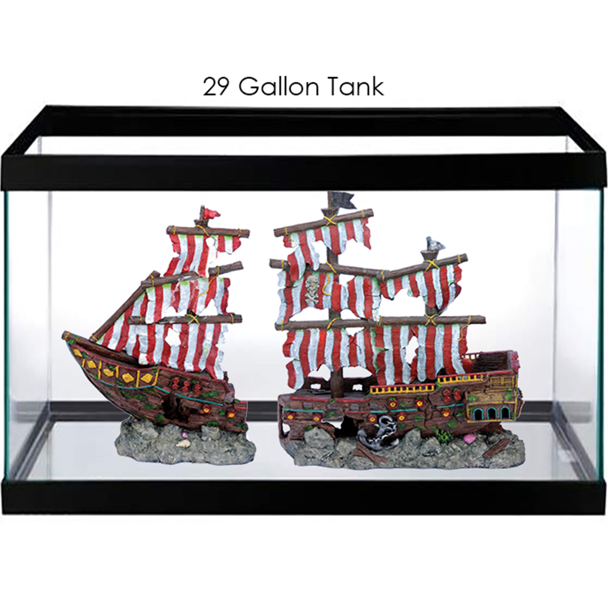 fish tank accessories pirate ship SLOCME Aquarium Shipwreck Decorations Youll love the way this piece accents the underwater world of your finned friends Carefree Fish Aquarium Bubbler Decoration