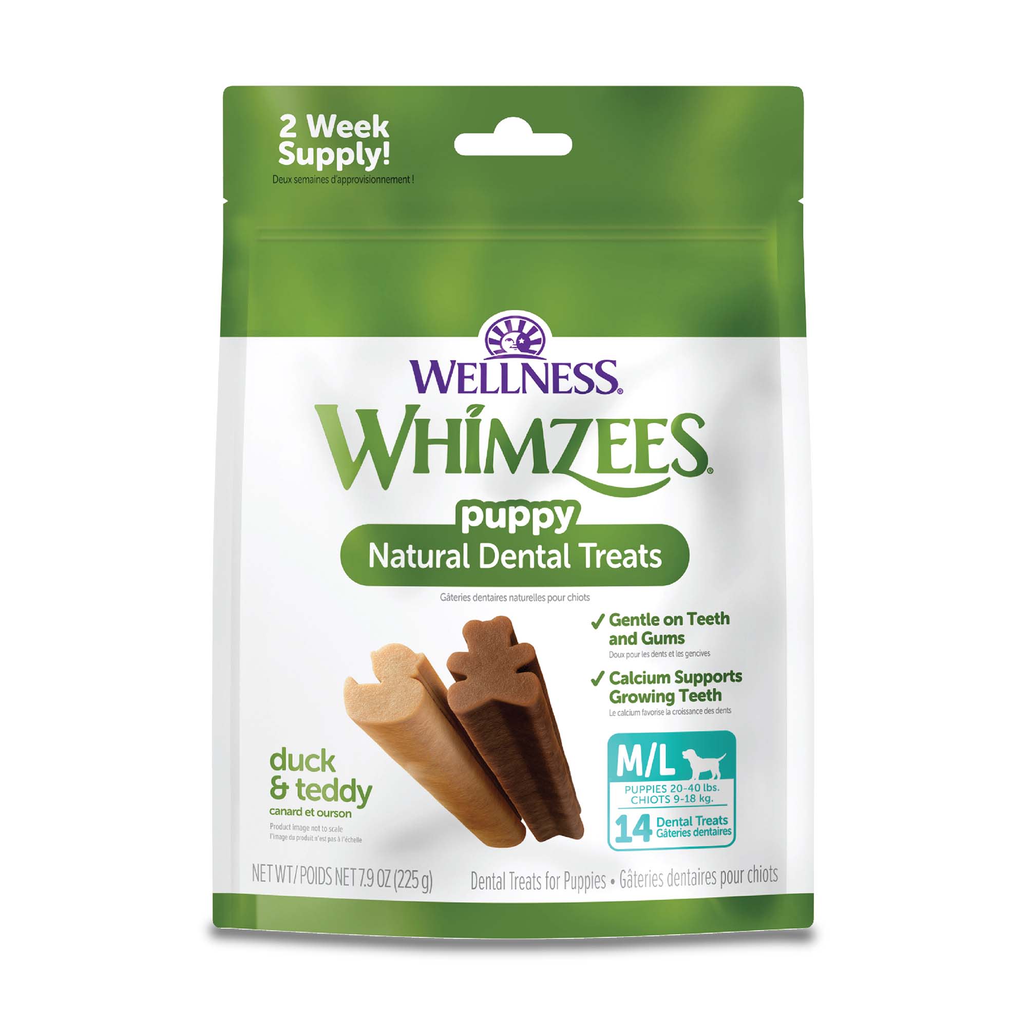 Whimzees Natural Grain Free Dental Medium Large Puppy Treats 7.4