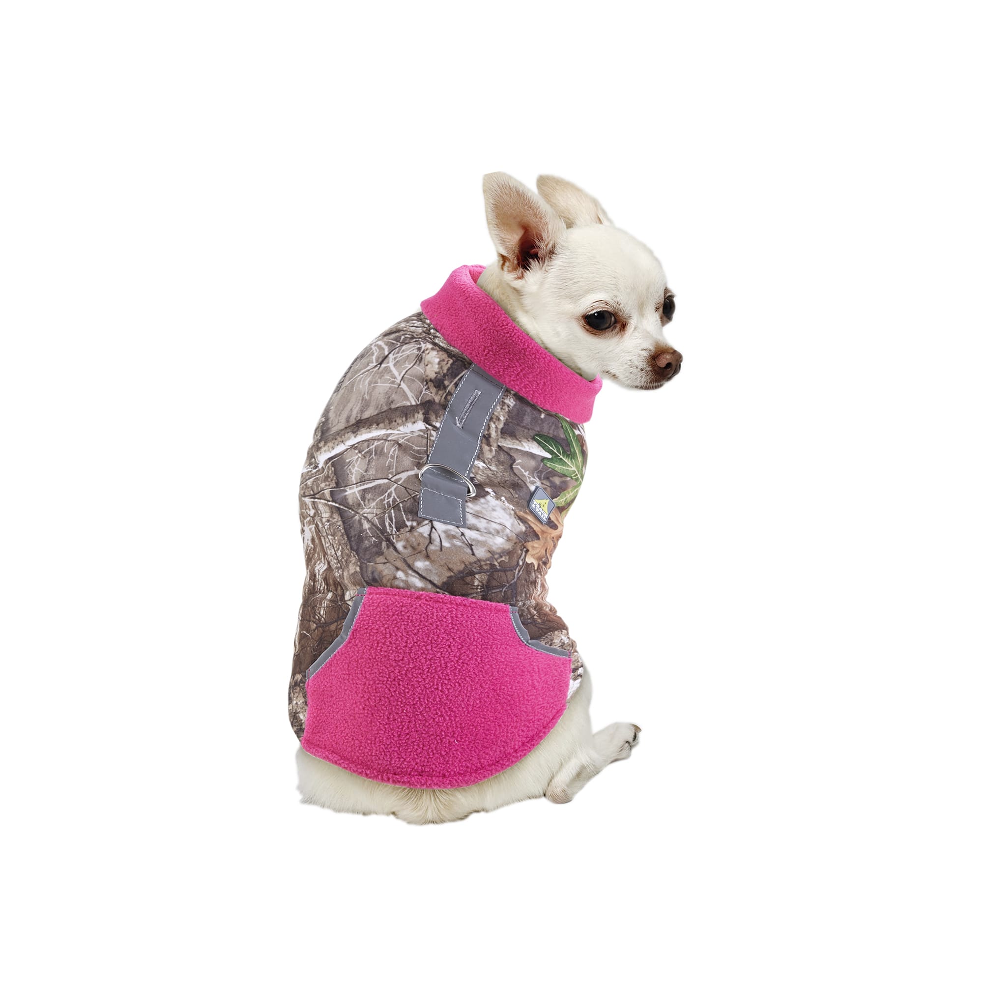 Pink camo dog on sale jacket