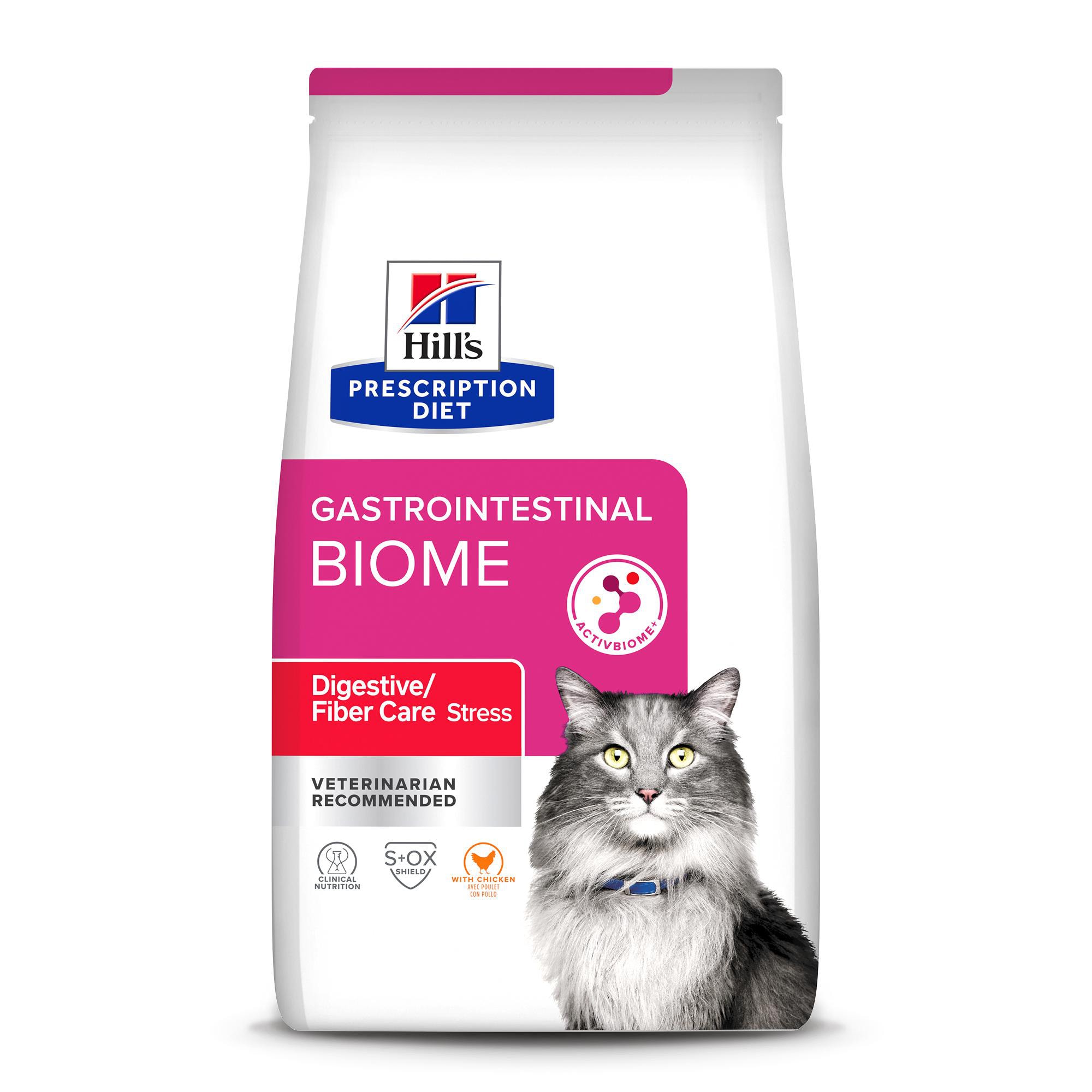 Hill's Prescription Diet Gastrointestinal Biome Digestive/Fiber Care with  Chicken Dry Cat Food, 8.5 lbs.