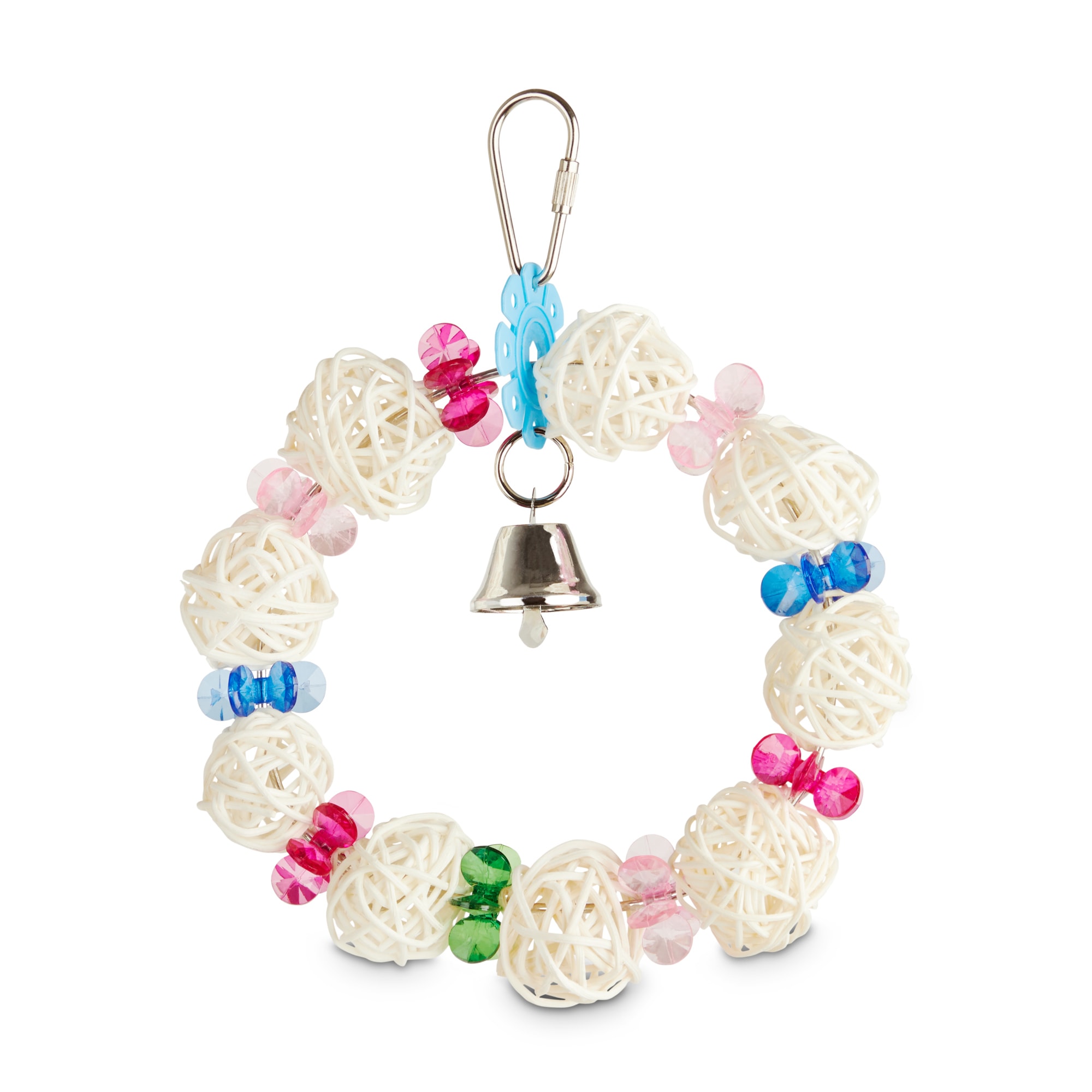 You & Me Swinging Wreathe Noisemaking Bird Toy, X-Small