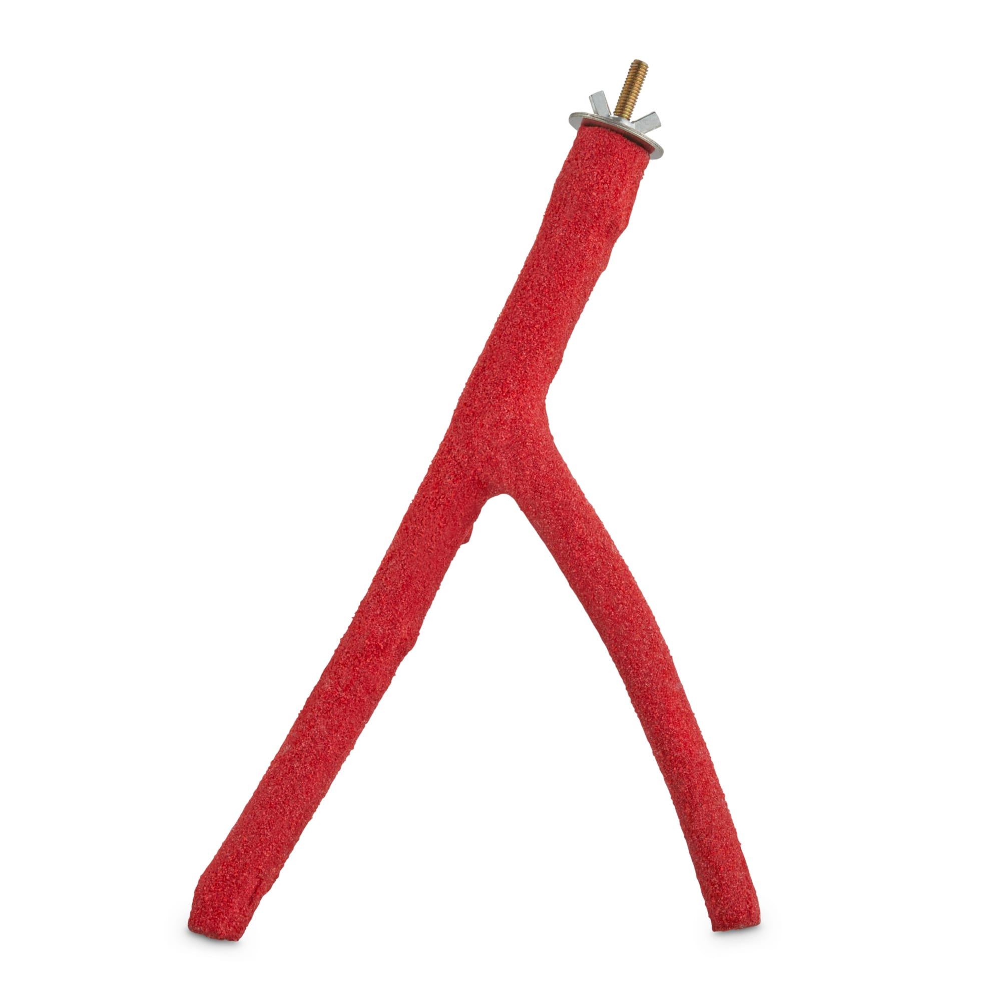 You & Me Red Forked Sand Bird Perch, Medium