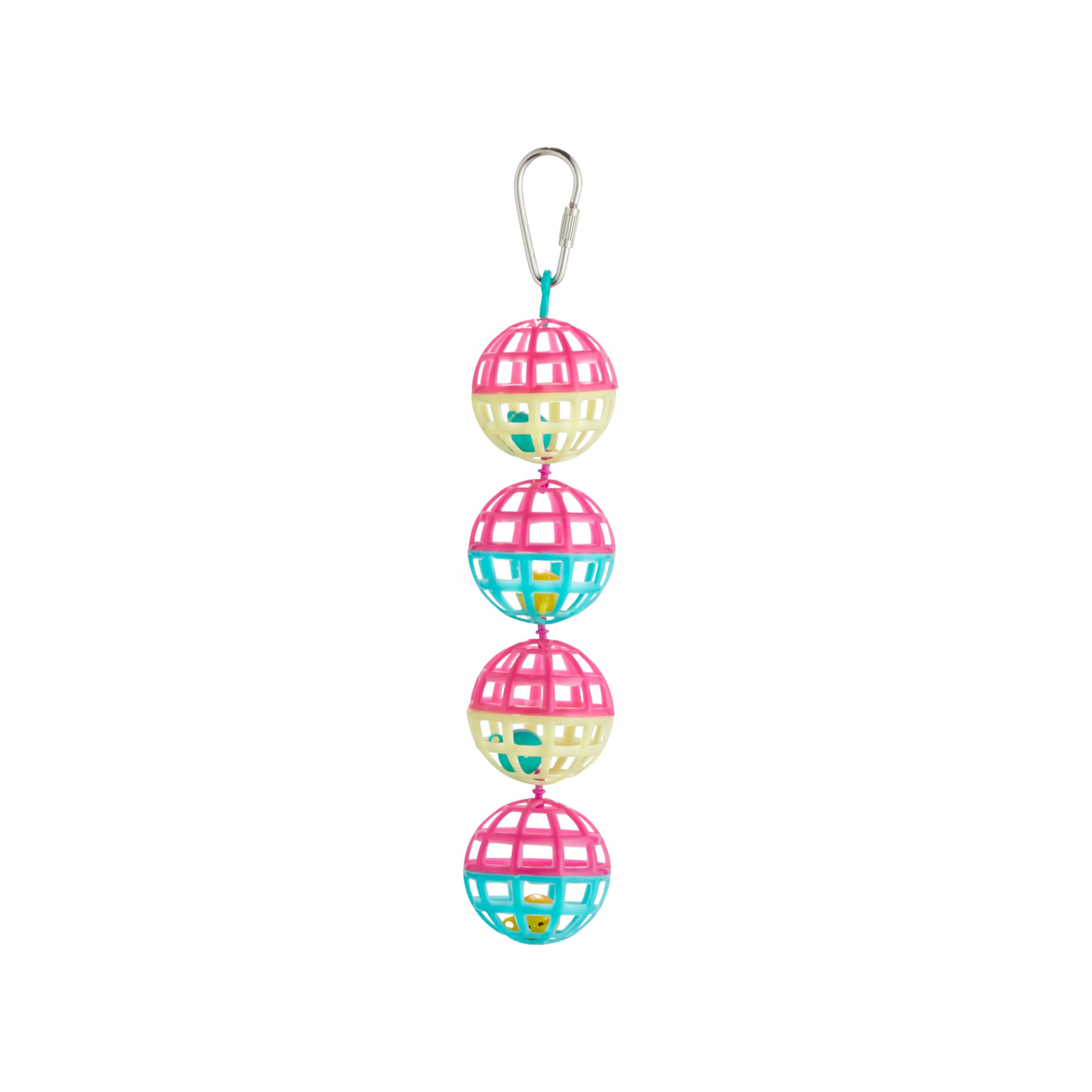You & Me Jingle Lattice Balls Noisemaking Bird Toy, Small