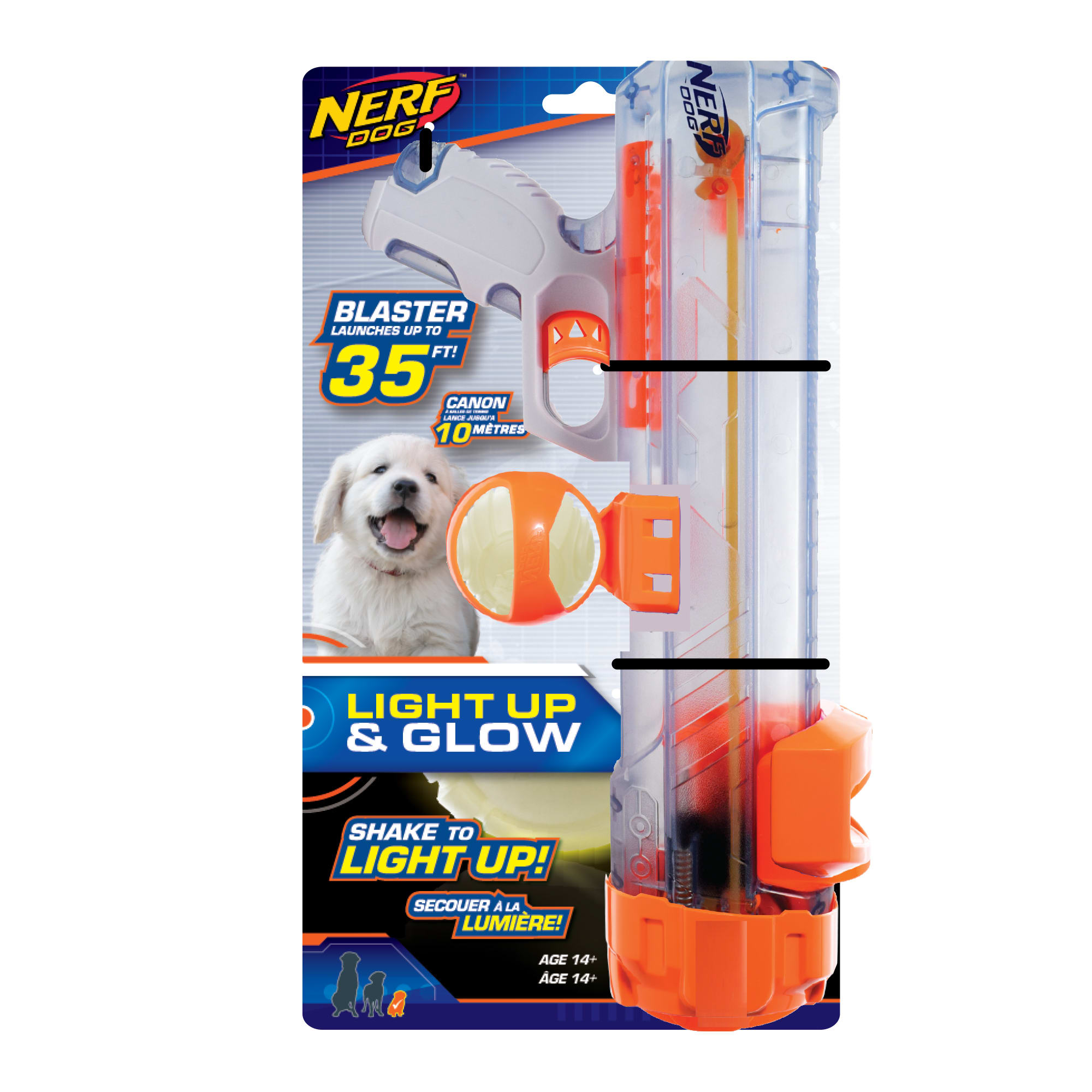 nerf led blaze tennis ball dog toy