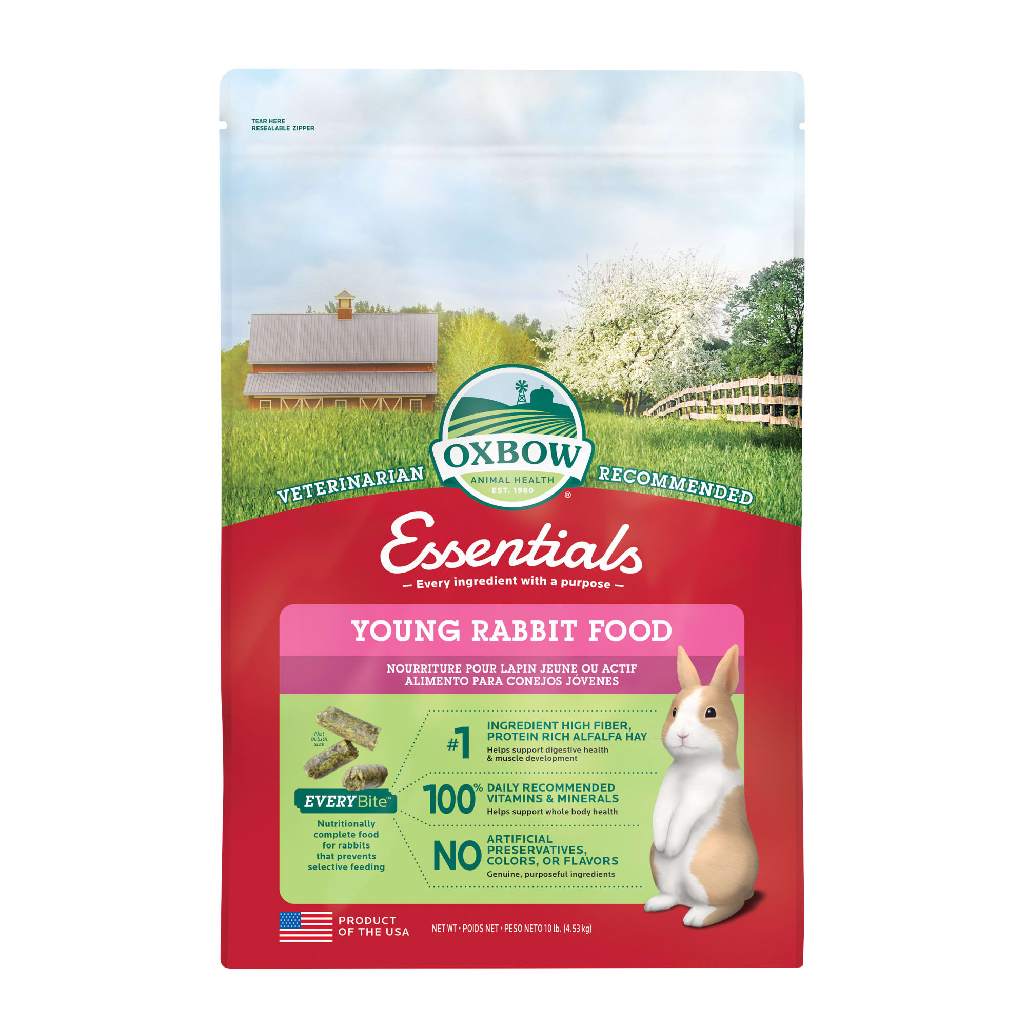 Oxbow Essentials Young Rabbit Food 10 lbs. Petco