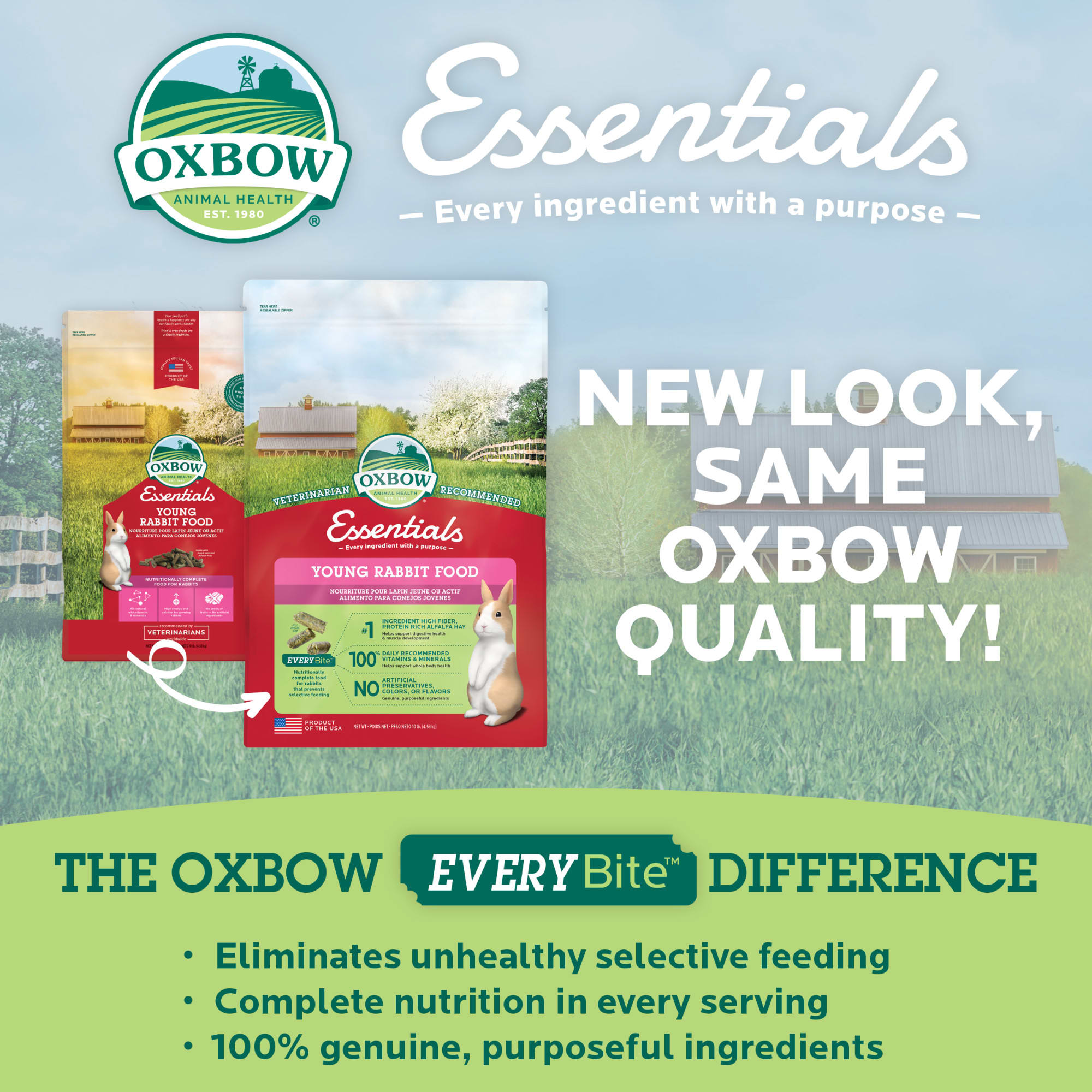 Oxbow Essentials Young Rabbit Food 10 lbs. Petco