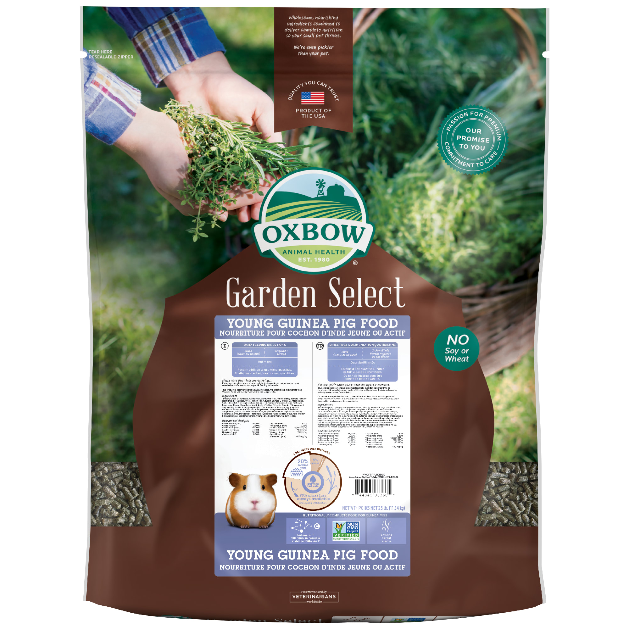 Oxbow Garden Select Young Guinea Pig Food 25 lbs. Petco