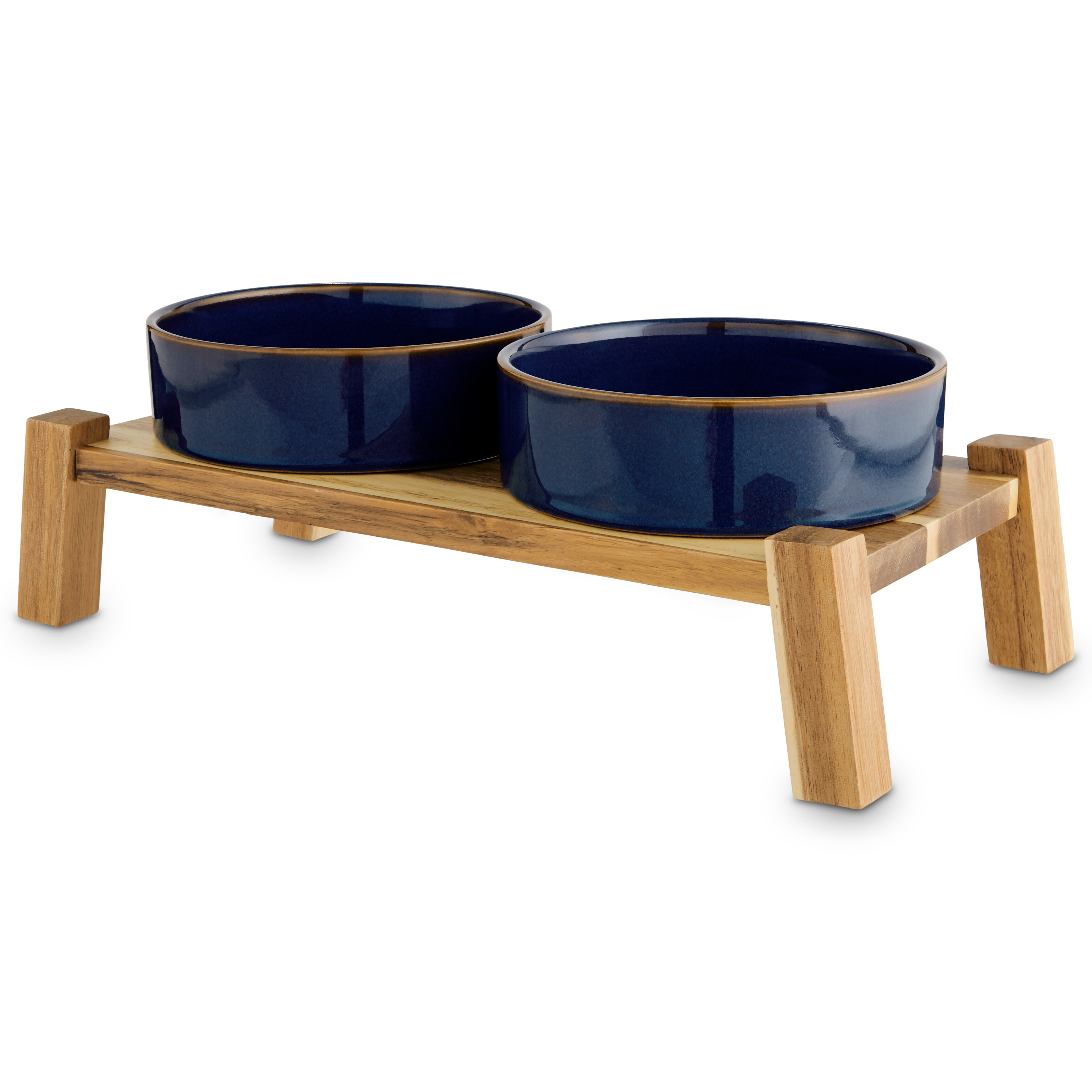 Elevated ceramic shop dog bowls