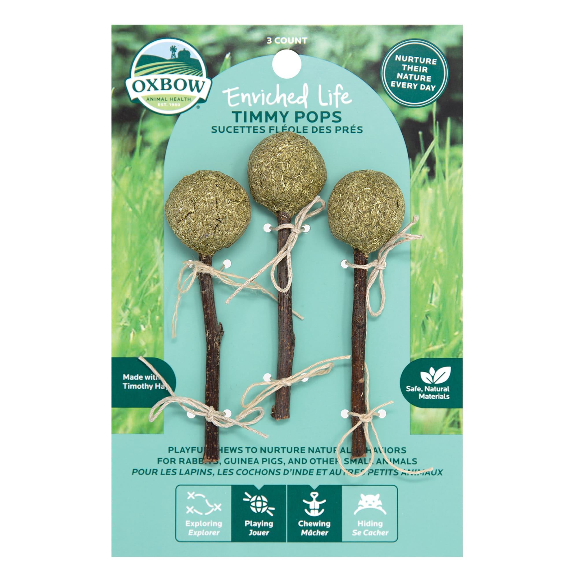 Oxbow Enriched Life Timmy Pops Chew for Rabbits, Count of 3