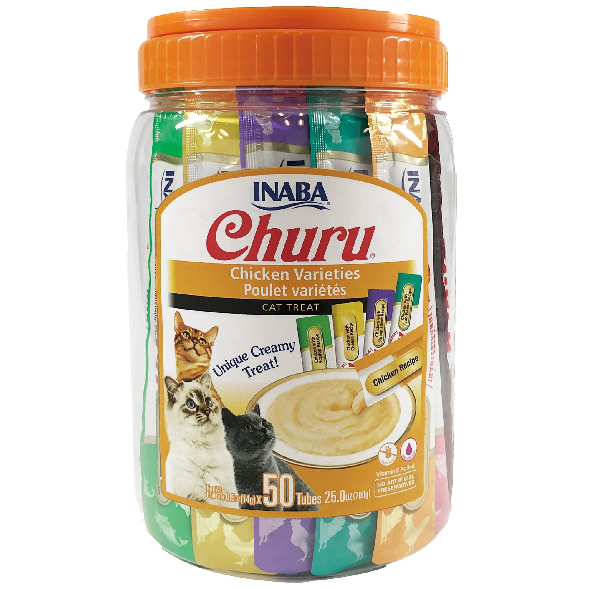 Inaba Churu Chicken Variety Pack Cat Treats, 25 oz., Count of 50 | Petco