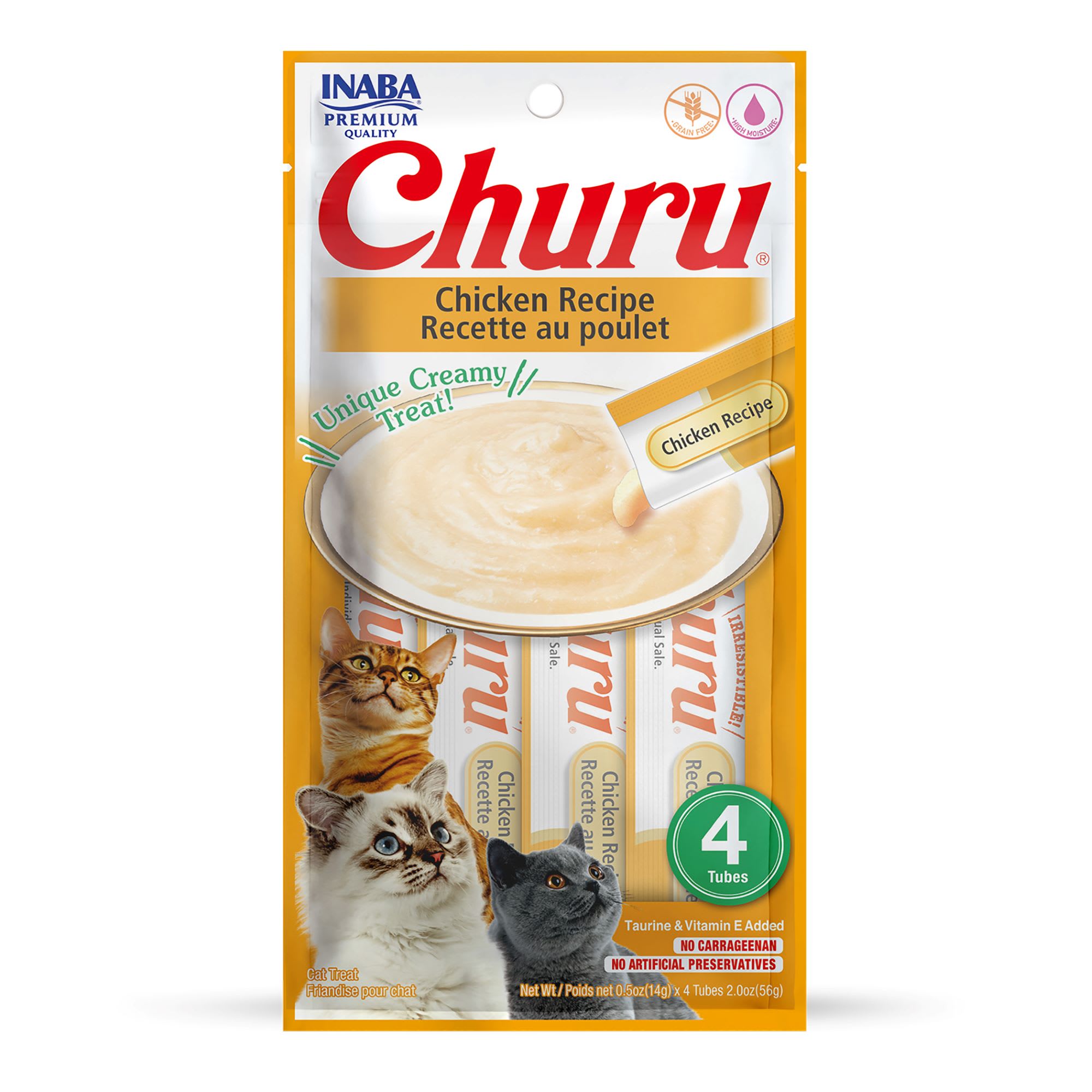 Inaba Churu Chicken Recipe Cat Treats, 2 oz., Count of 4 | Petco