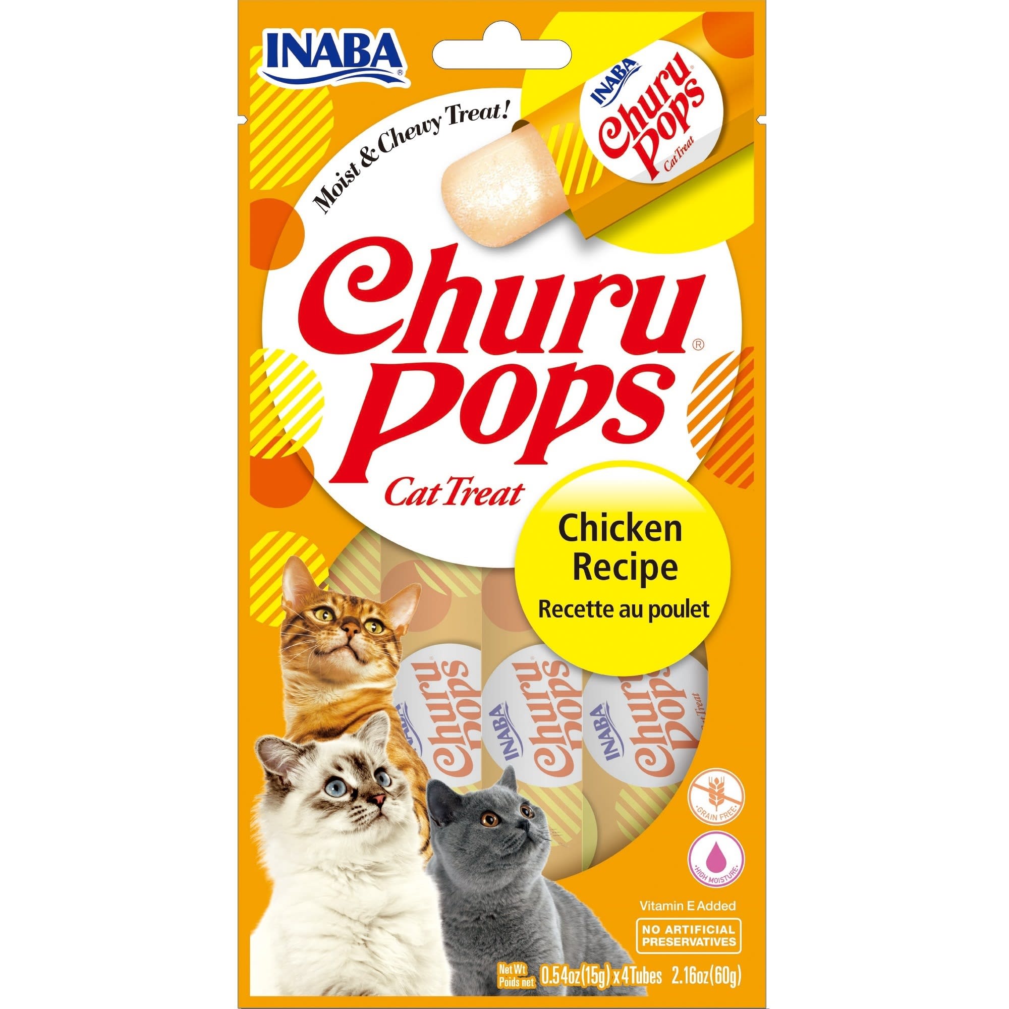 Inaba Churu Pops Chicken Receipe Cat Treats, 2.16 oz., Count of 24 Petco