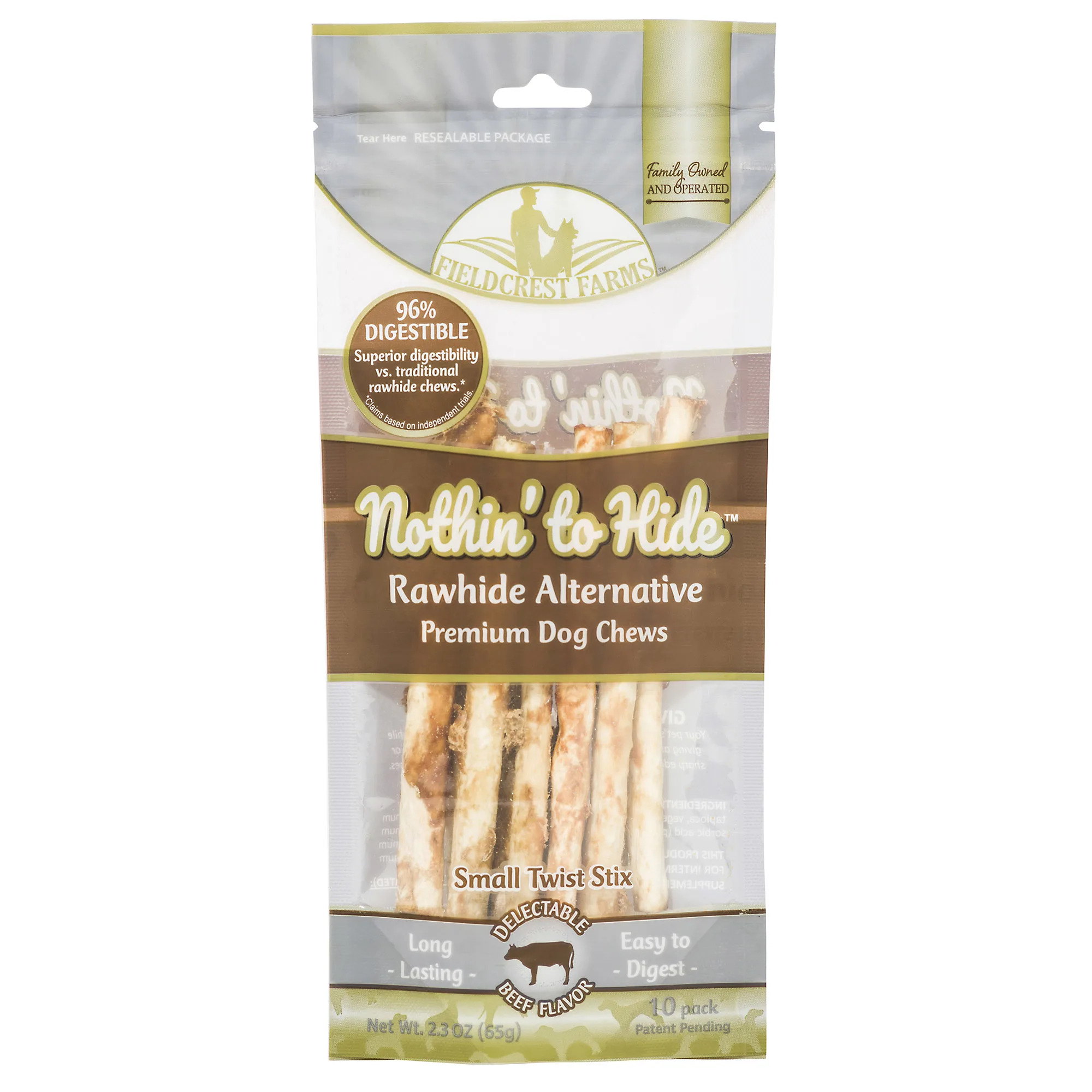 Fieldcrest Farms Nothin To Hide Beef Stix Dog Chew 65 Gram Pack Of 10 Petco