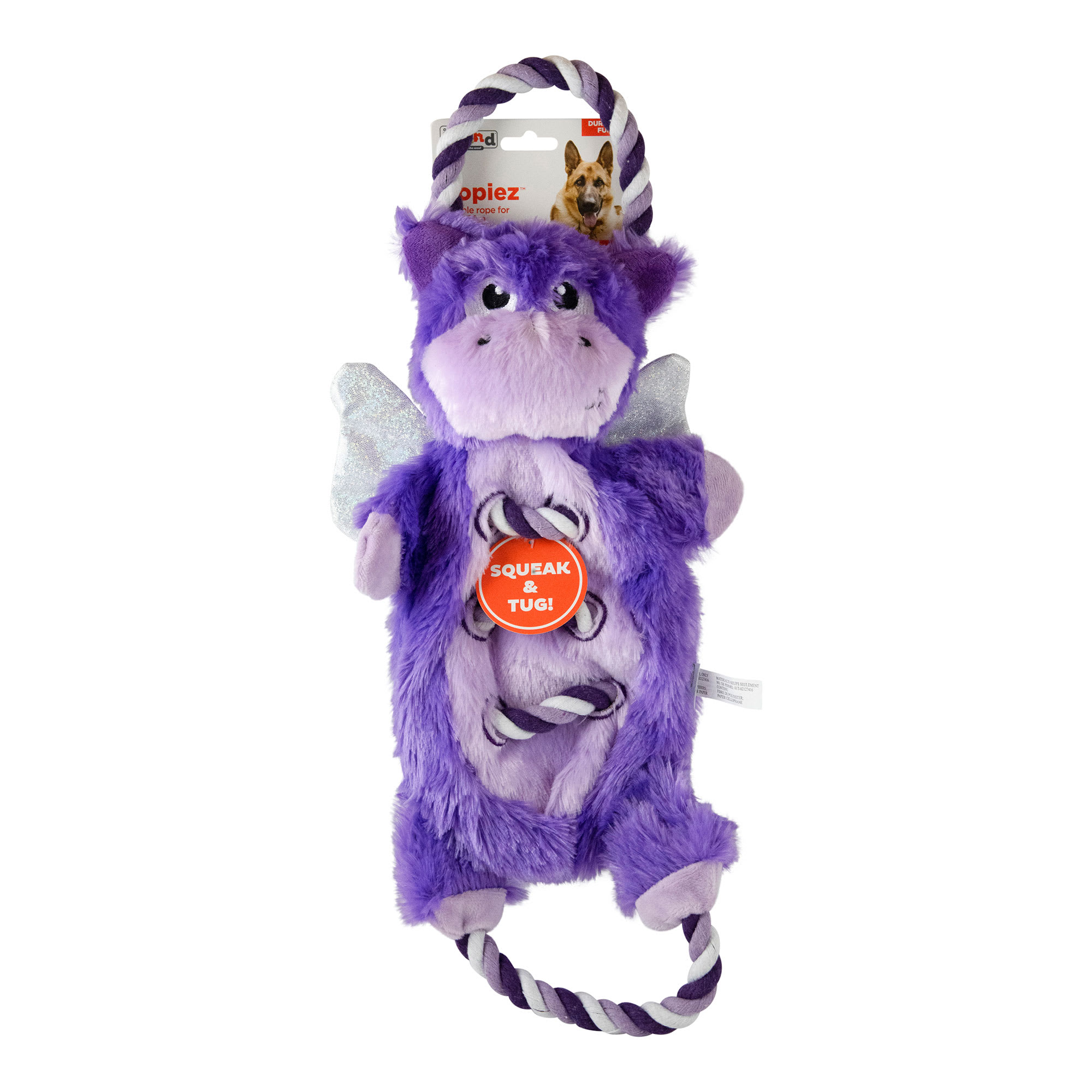 purple dog plush