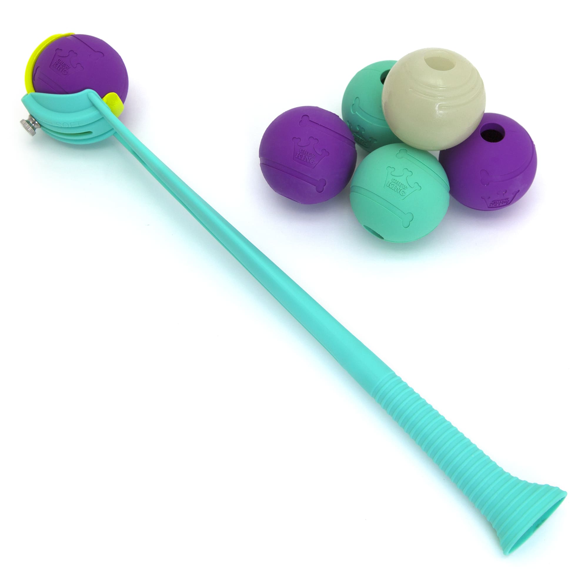 Chew King Dog Ball Launcher & 6 Ball Combo Medium