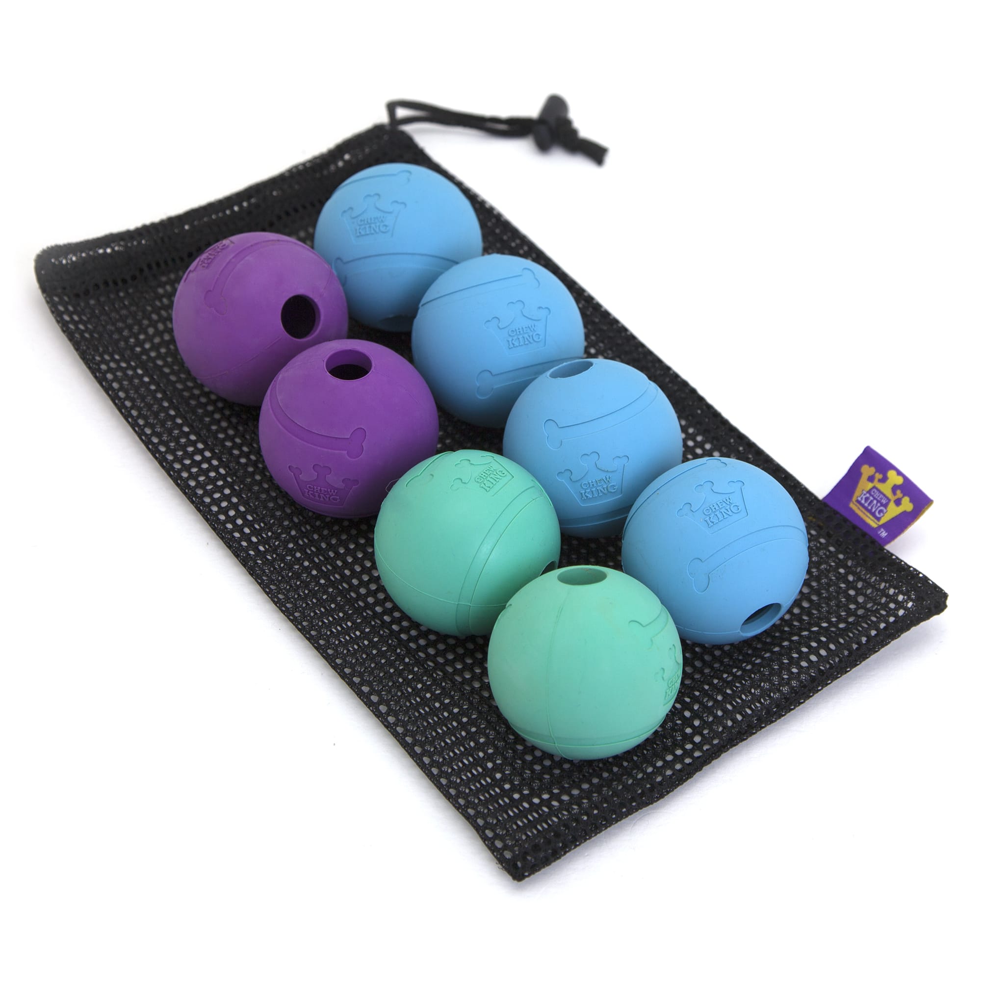 Chew King Rubber Ball Value Pack Dog Toy, Medium Petco