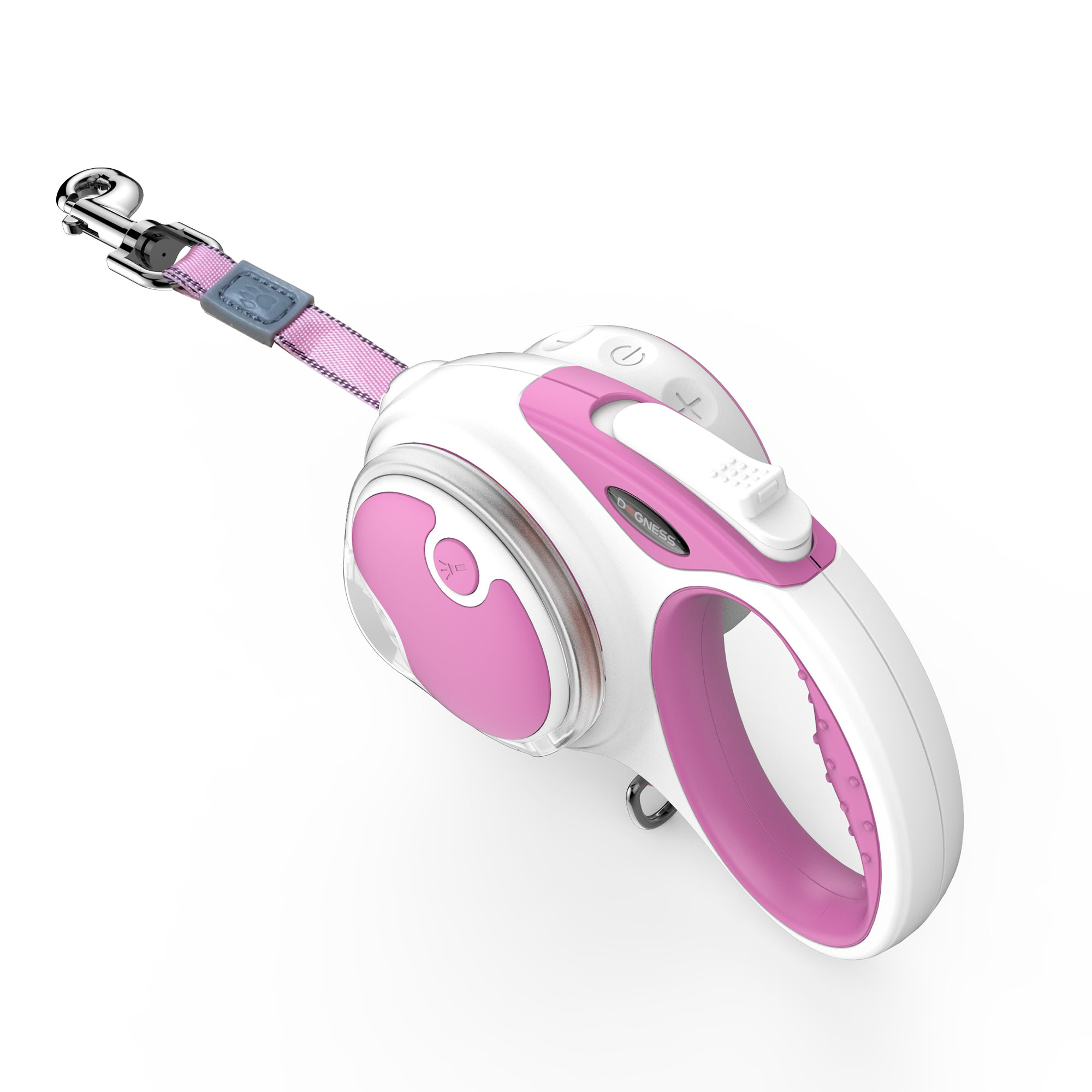Dogness Smart Pink Retractable Leash with LED & Speaker