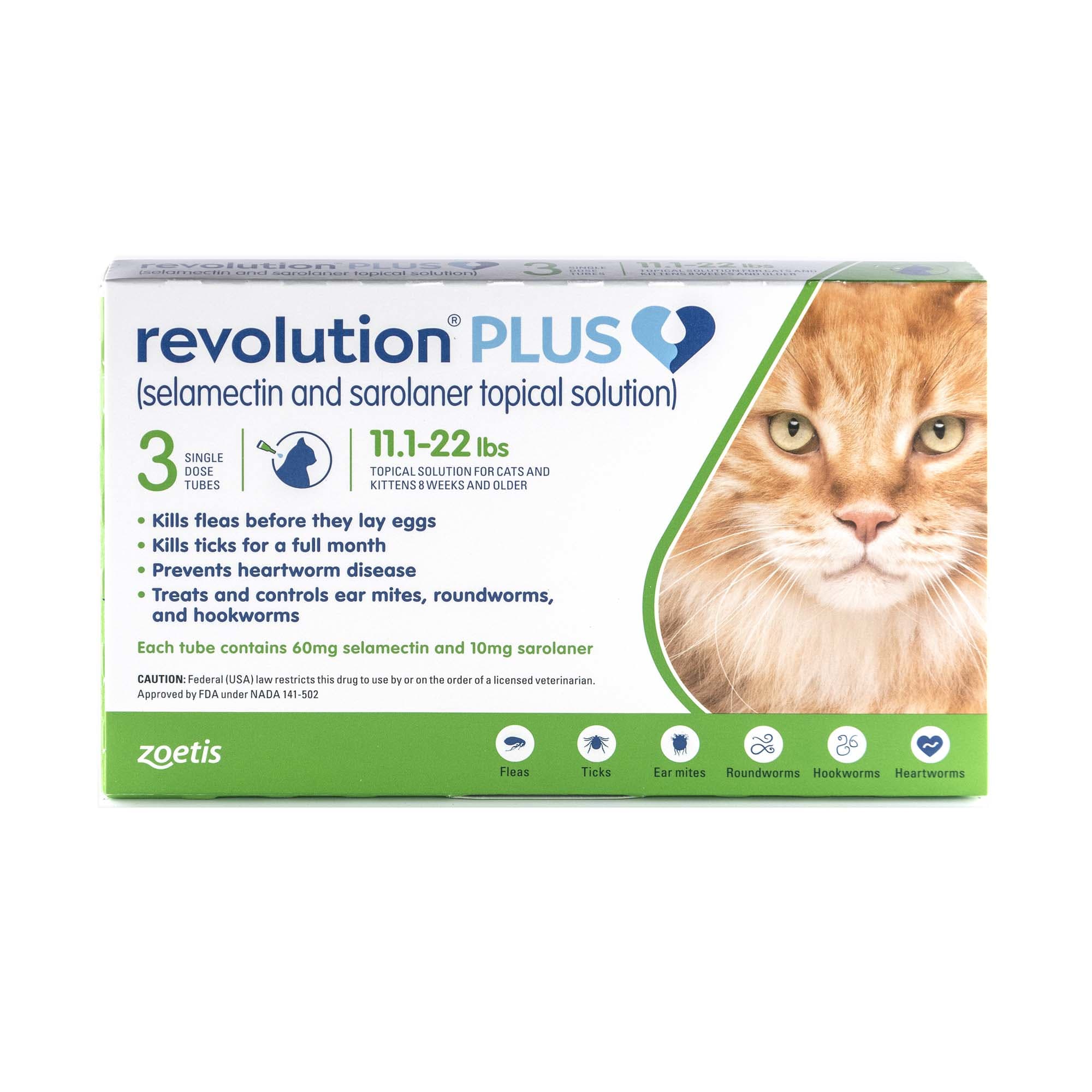 Revolution Plus Topical Solution 11 1 22lbs Cat 6 Month Supply Petco