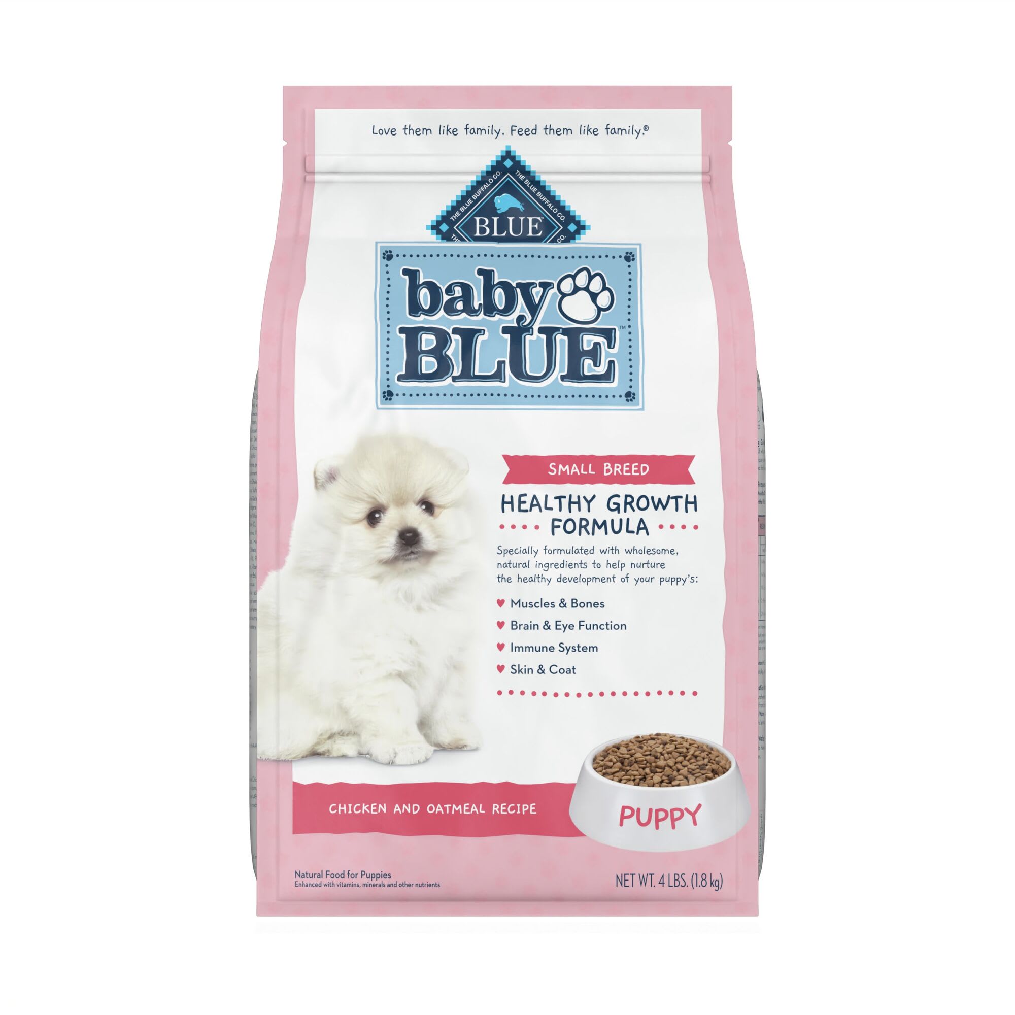 faglært Necklet klippe Blue Buffalo Baby Blue Natural Small Breed Chicken and Brown Rice Recipe  Dry Puppy Food, 4 lbs. | Petco