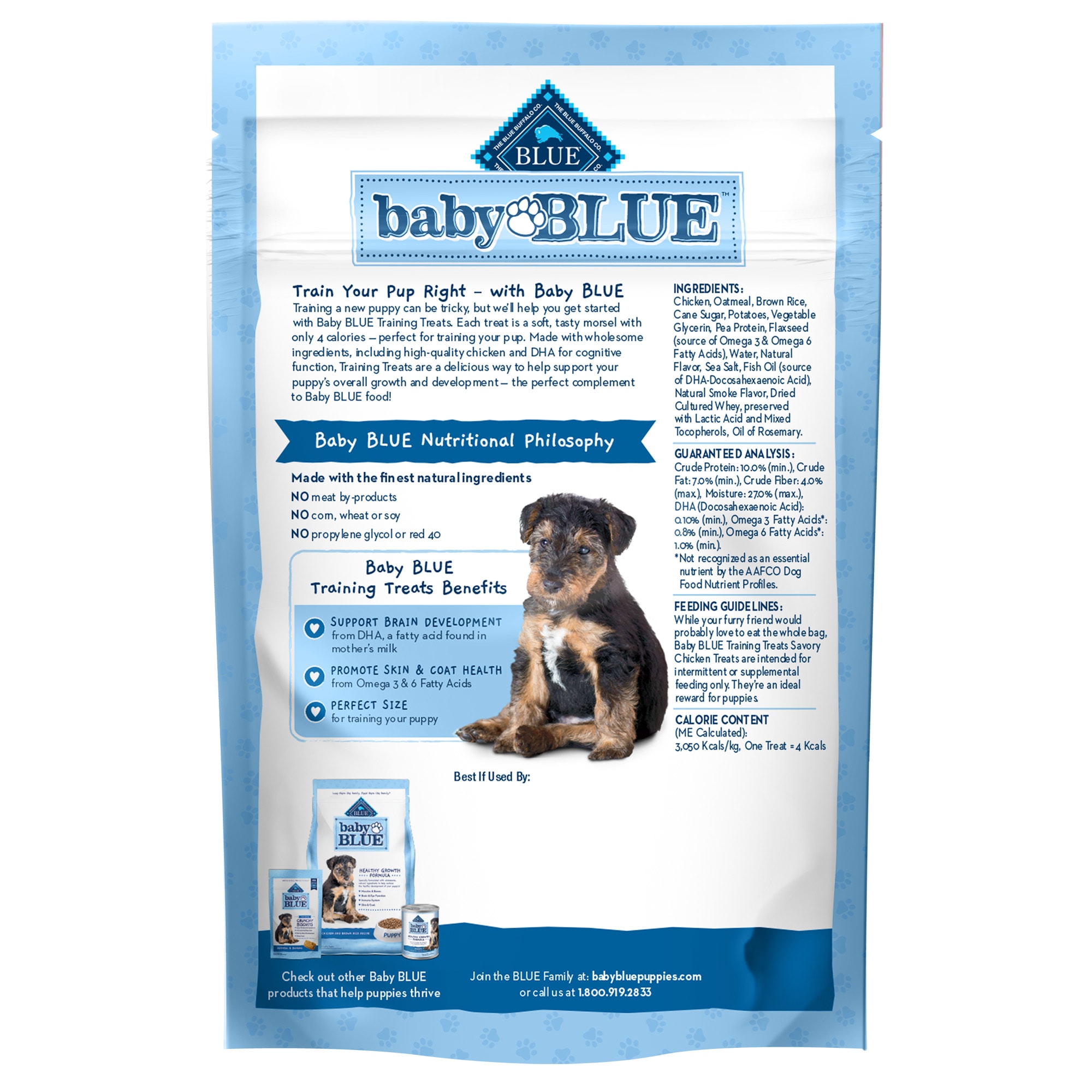 Blue Buffalo Baby Blue Natural Soft Training Savory Chicken Puppy Treats 4 Oz Petco