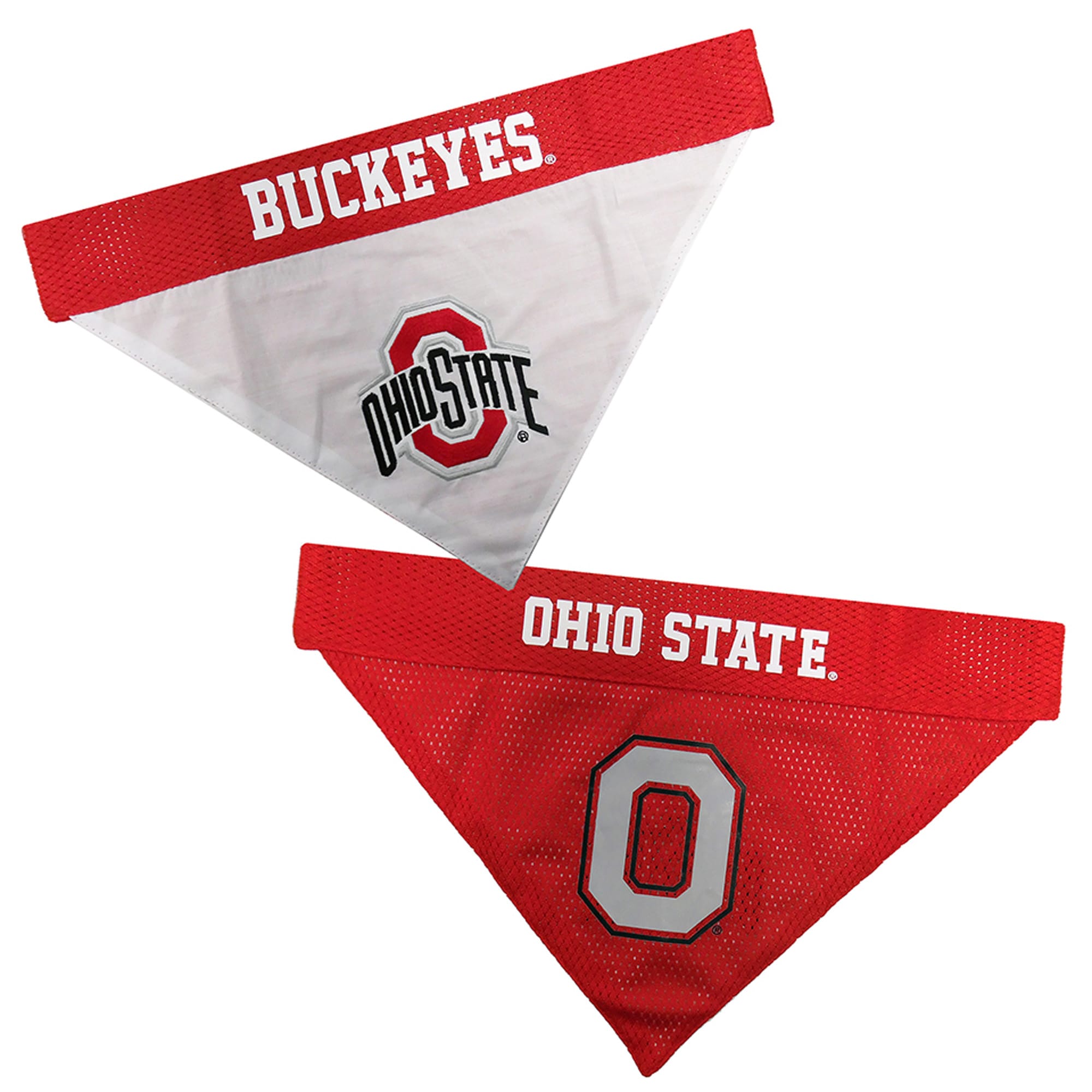 Ohio State Buckeyes Reversible NCAA Dog Collar, Medium. Premium