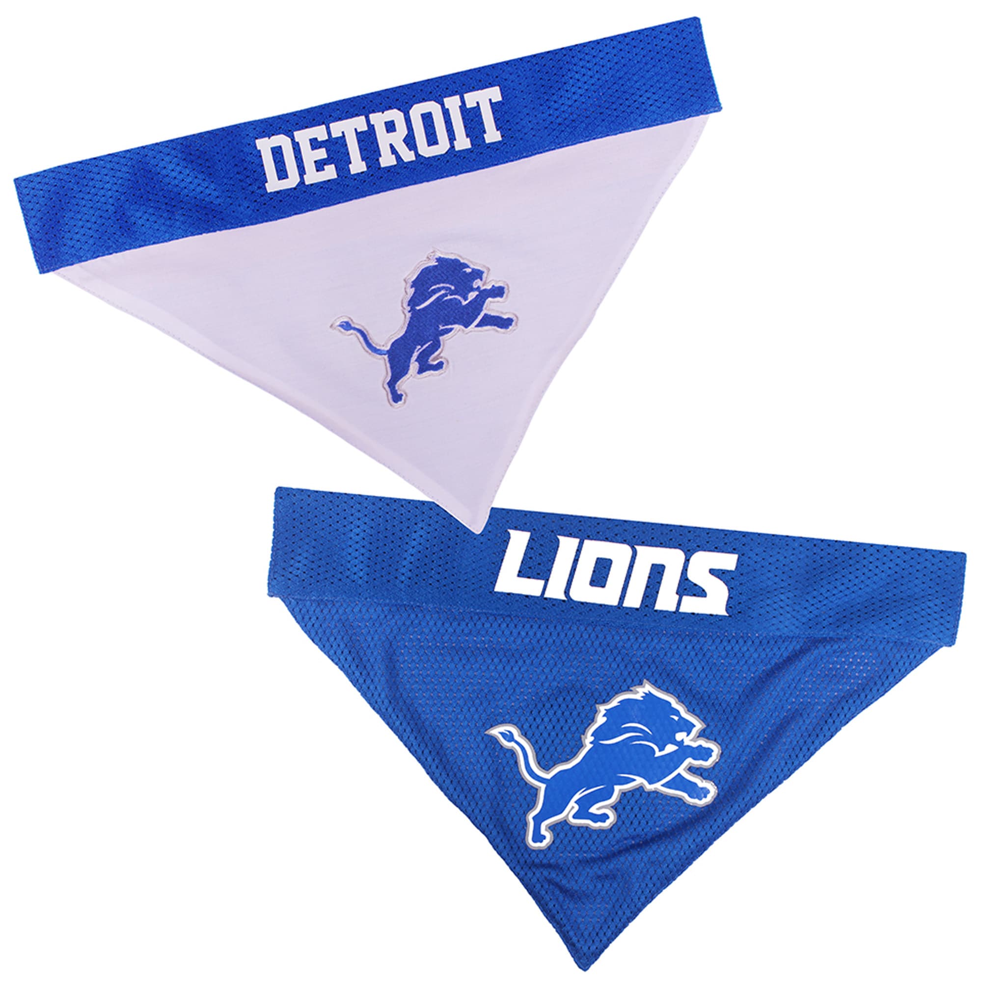 Pets First NFL NFC Reversible Bandana For Dogs, Small/Medium, Detroit