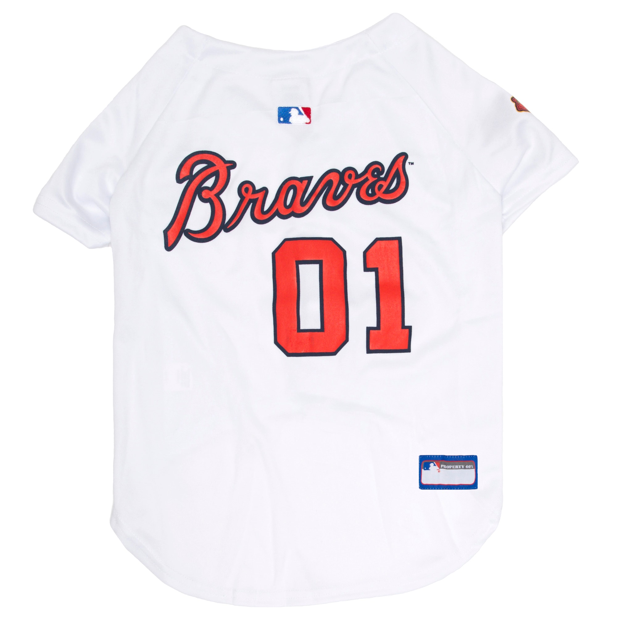 atlanta braves pet jersey