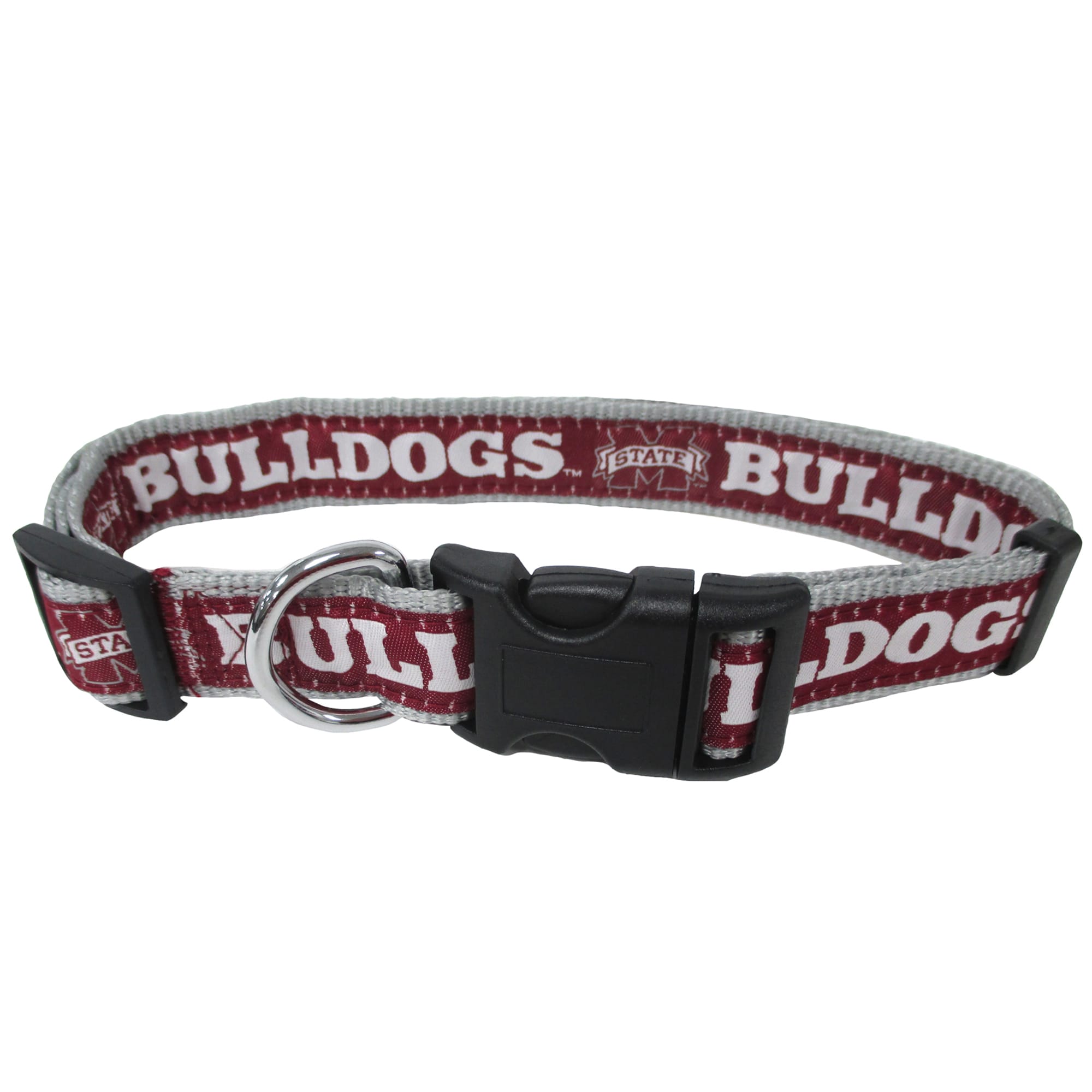 Pets First Mississippi State Small Dog Collar & Leash Ring