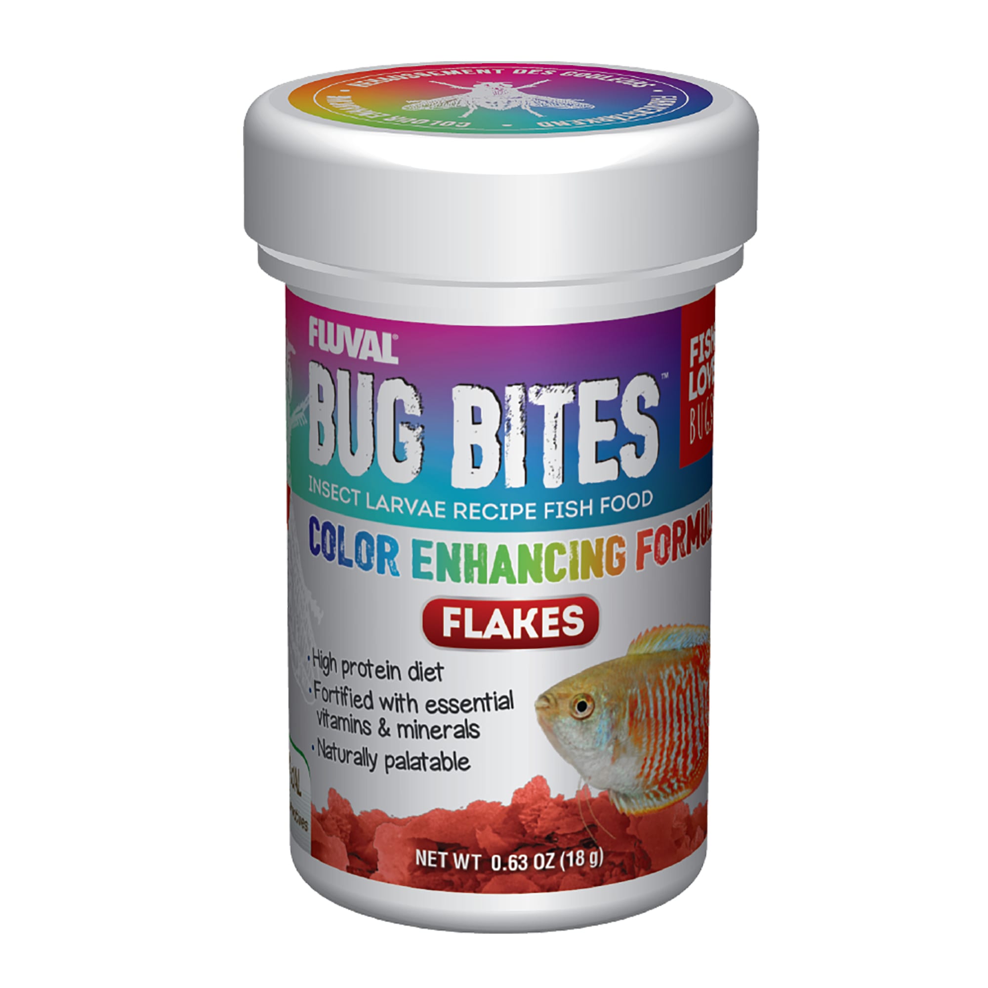 Fluval Betta Color Enhancing Flakes with Krill Shrimp 0.63 oz