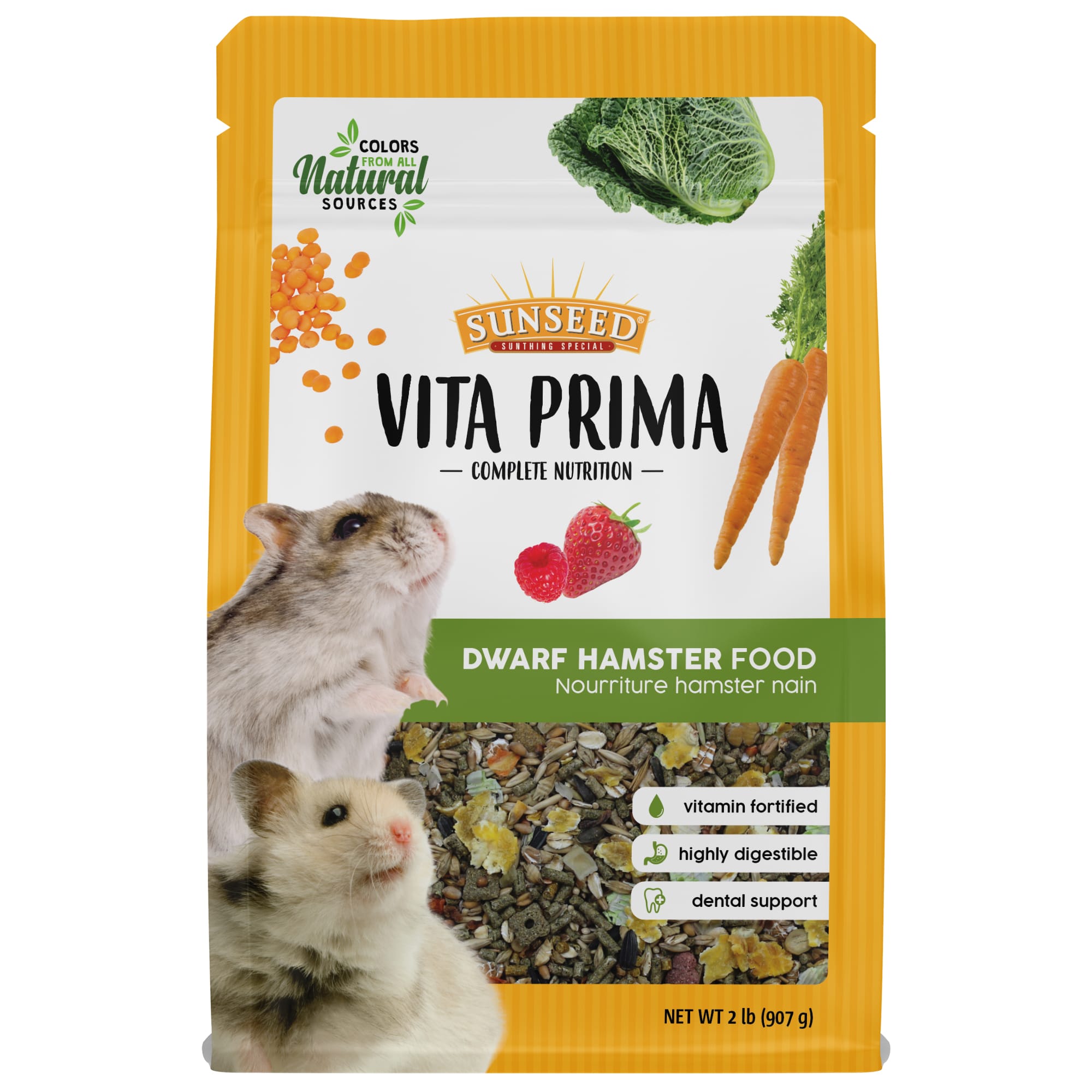 Sun Seed Vita Prima Dwarf Hamster Food, 2 lbs.