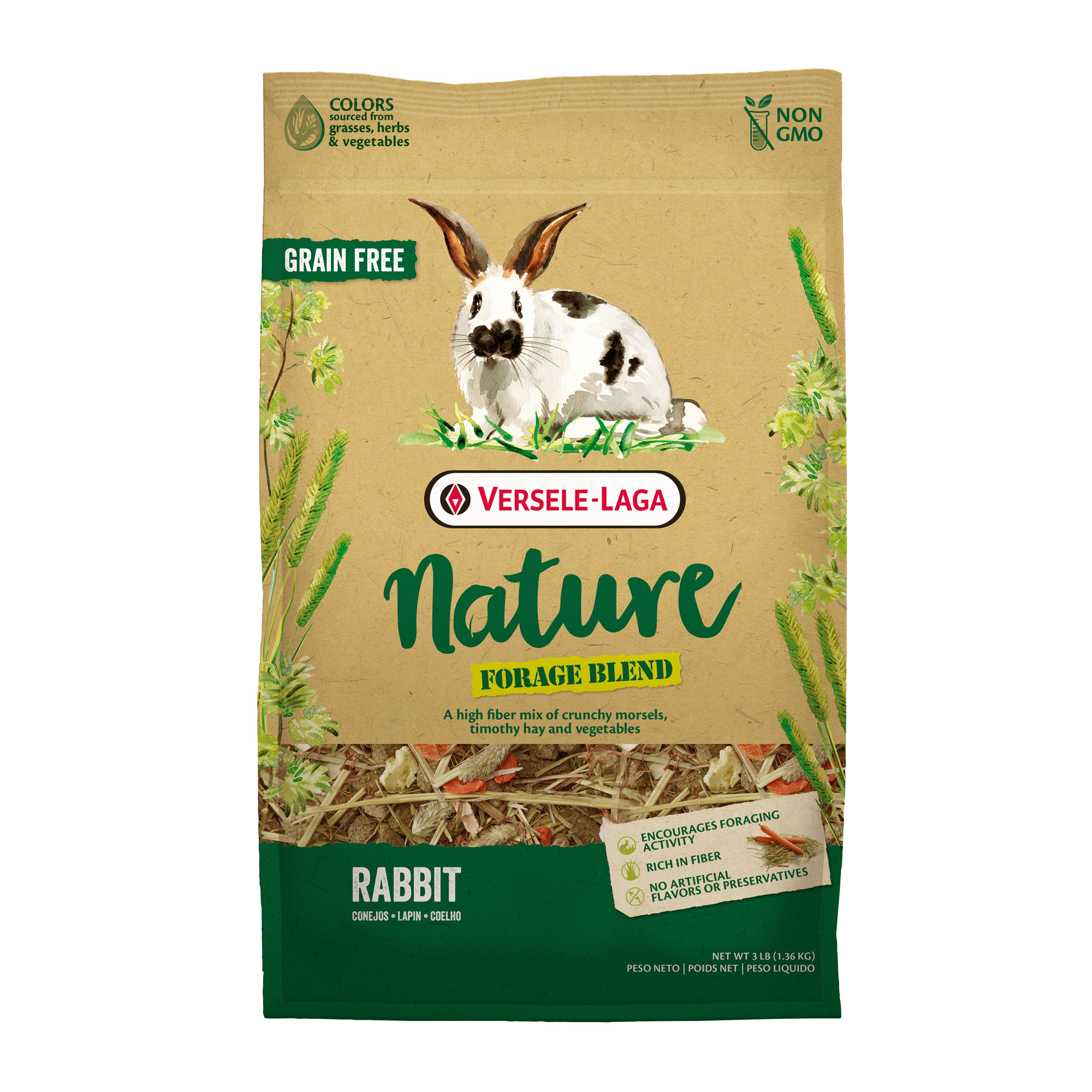 Versele-Laga Nature Forage Blend Rabbit Food, 3 lbs.