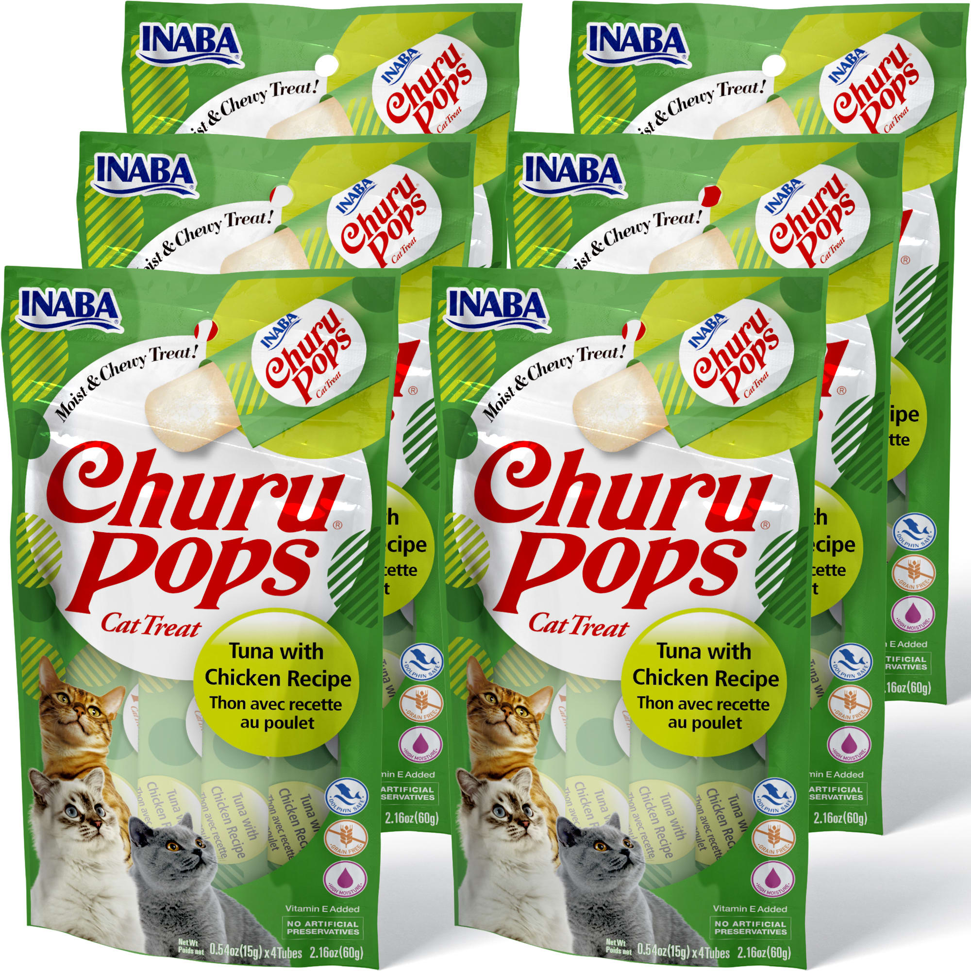 Inaba Churu Pops Tuna & Chicken Cat Treats, 24 Pack