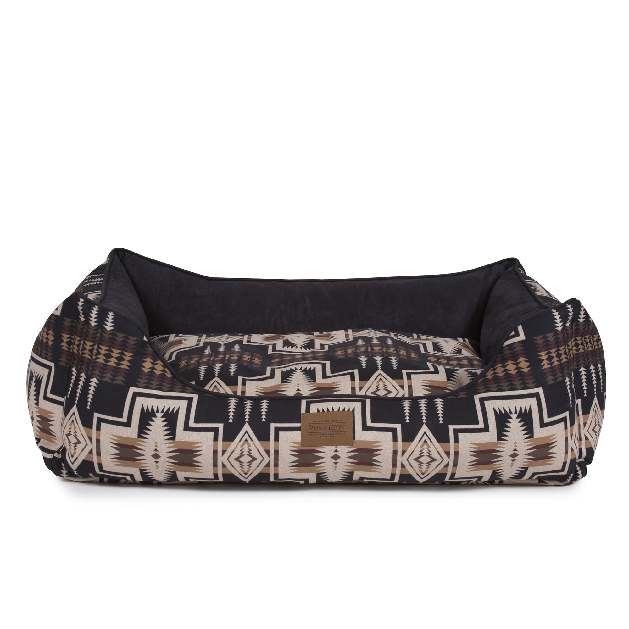 Pendleton Harding Large Kuddler Dog Bed in Black & Tan
