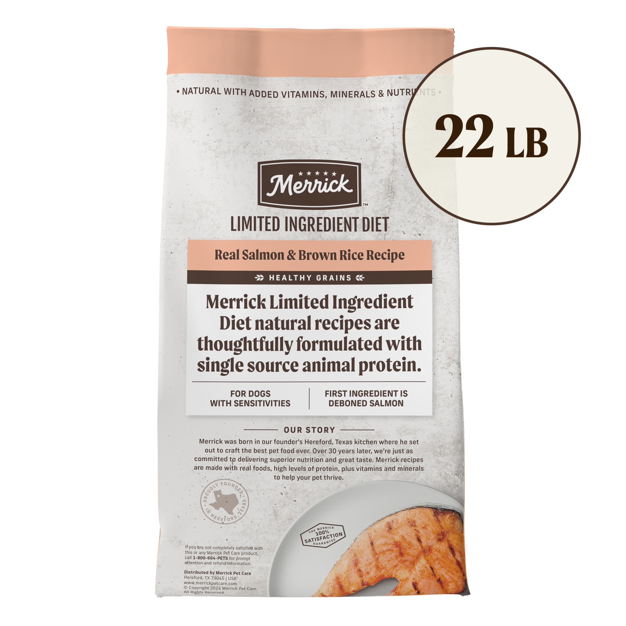 Merrick limited ingredient clearance diet salmon and chickpeas