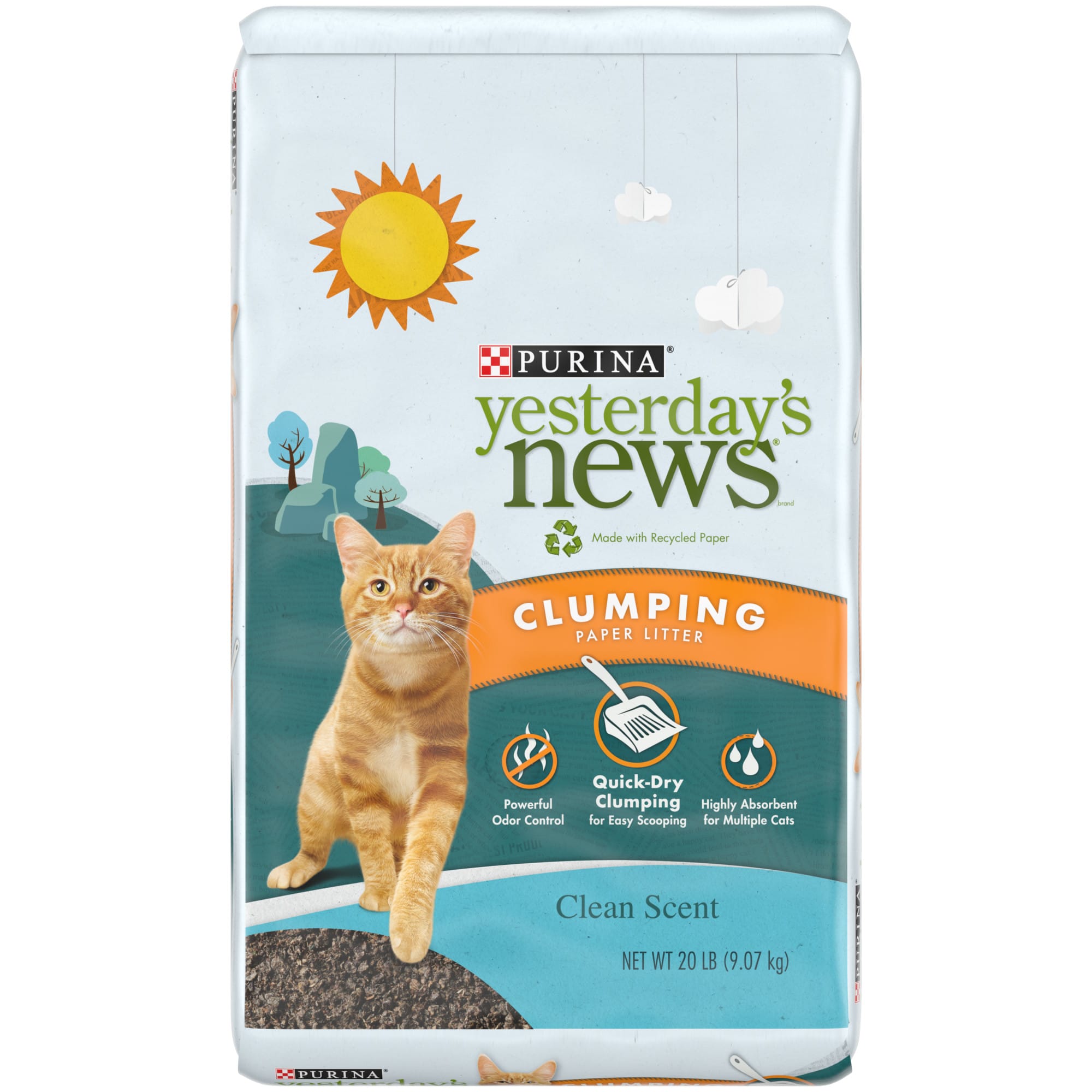 recycled paper cat litter