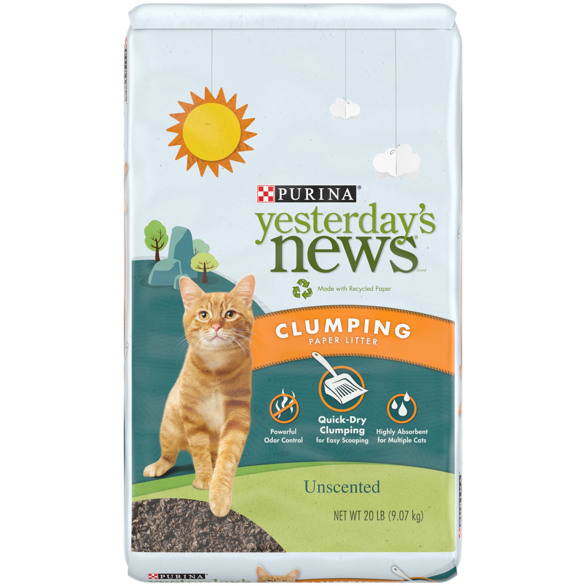 UPC 047557168036 product image for Purina Yesterday's News Unscented Clumping Paper Lightweight Multi Cat Litter, 2 | upcitemdb.com