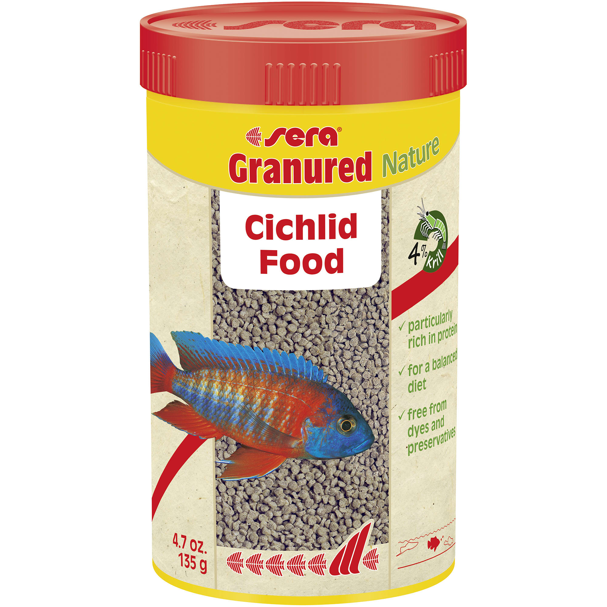 Cichlid deals fish food