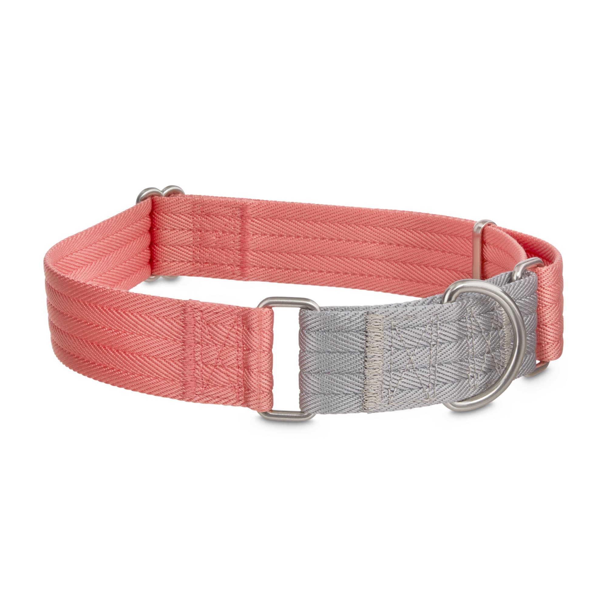 grey and pink dog collar
