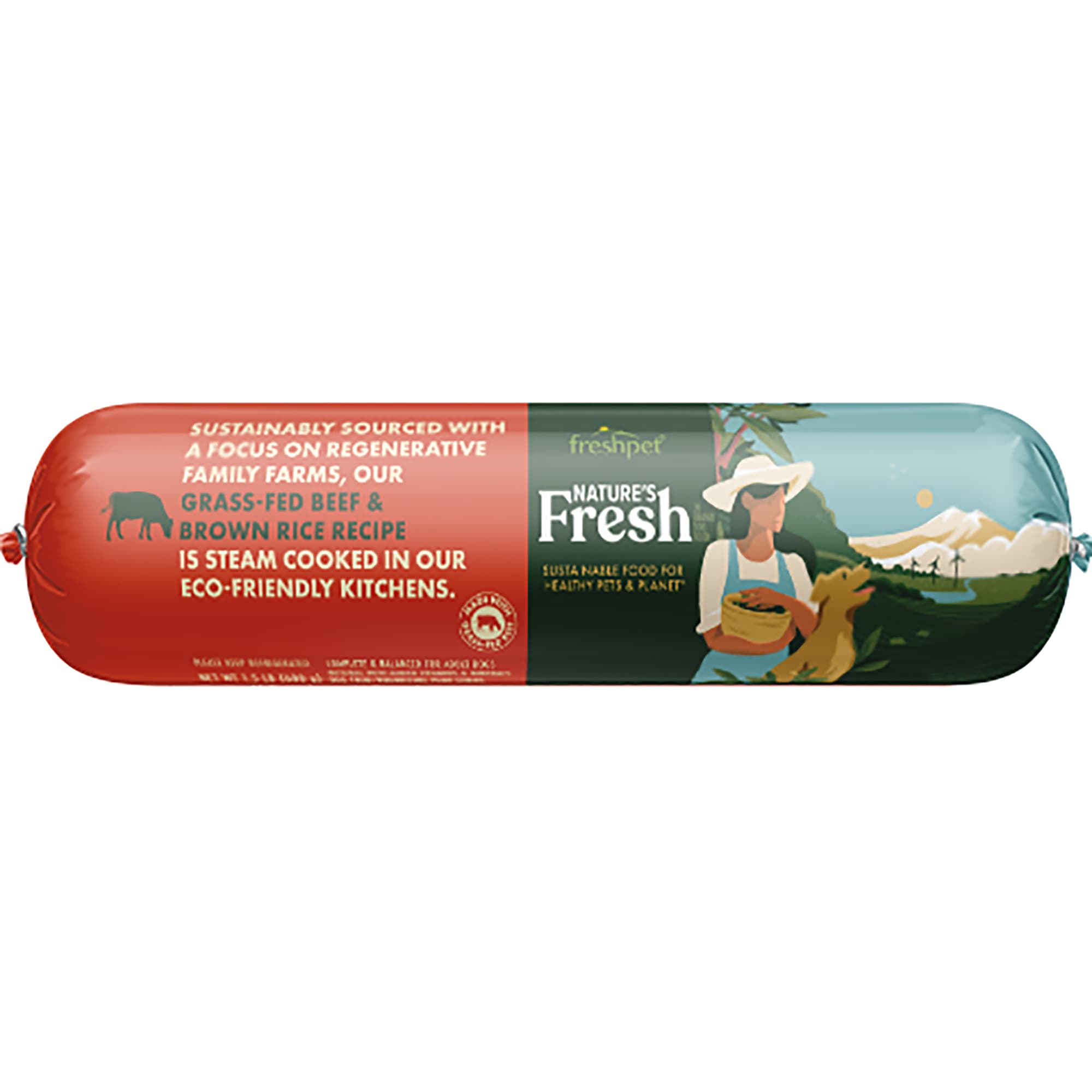 Freshpet Nature s Fresh Beef Roll and Whole Grains Dry Dog Food 1.5 lbs