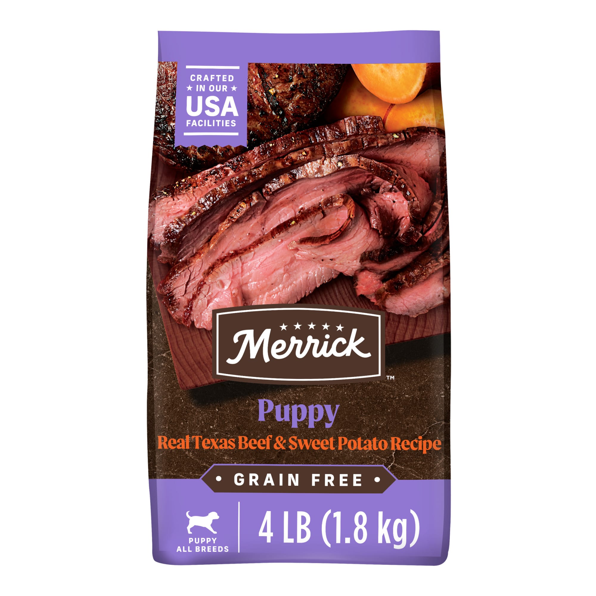 Merrick Grain Free Real Beef Sweet Potato Recipe Dry Puppy Food