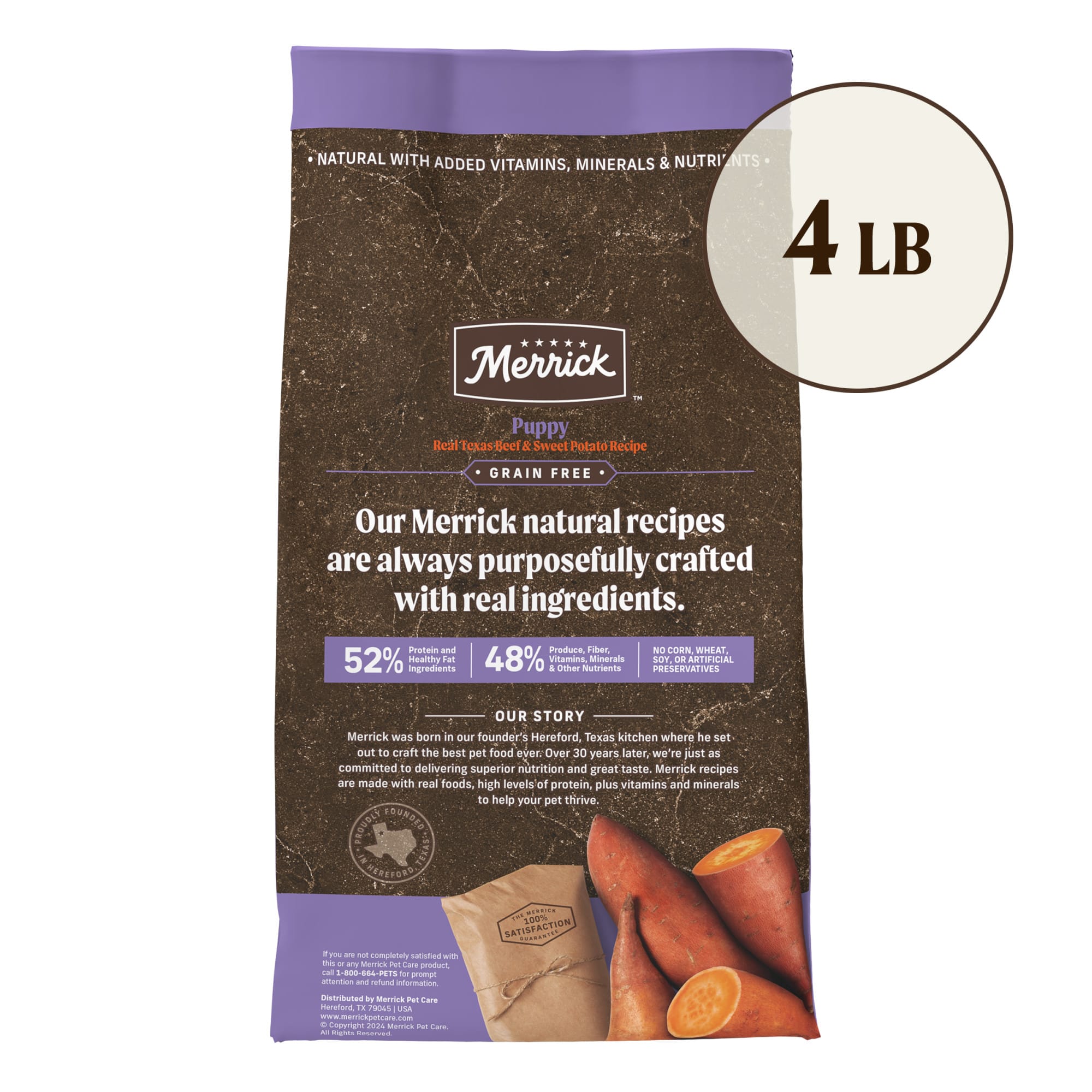 Merrick Grain Free Real Beef Sweet Potato Recipe Dry Puppy Food 22 lbs. Petco