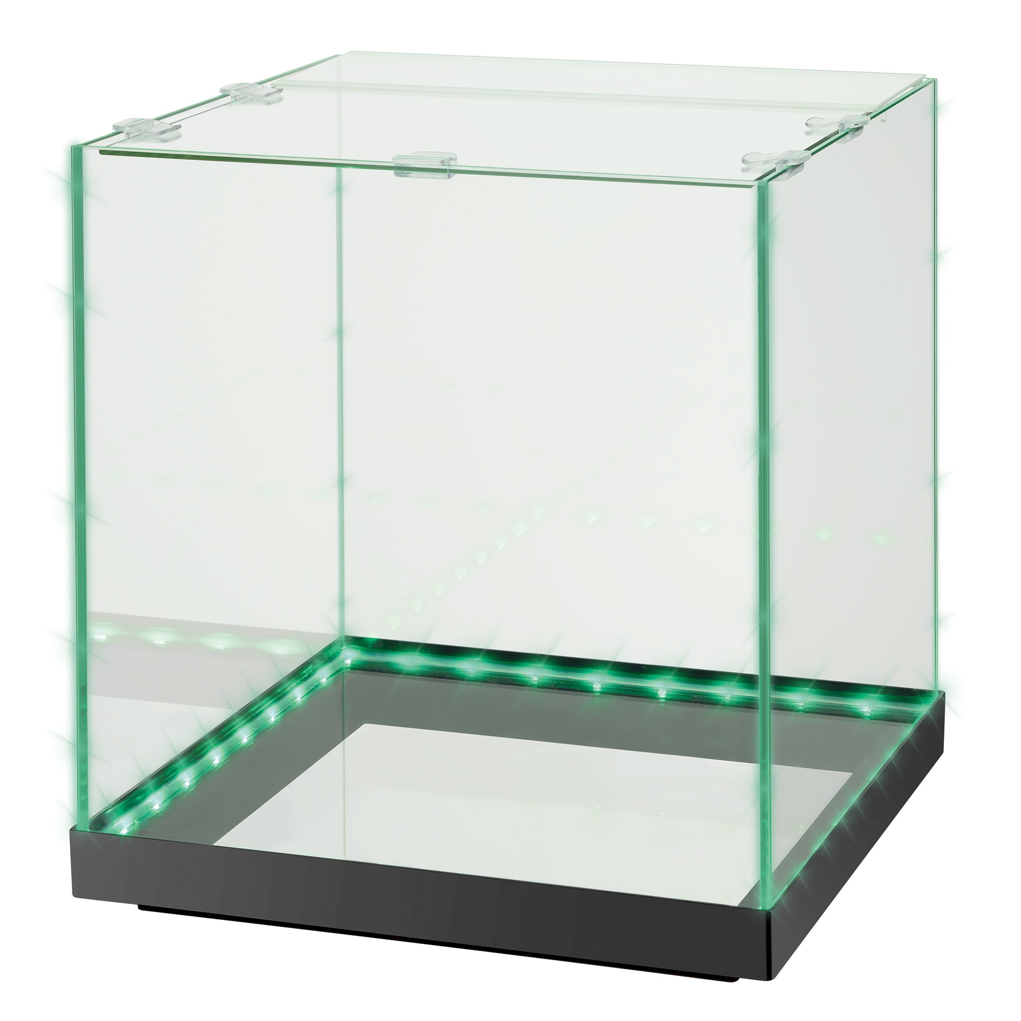 Ultra-white thickened and transparent lighted square glass fish