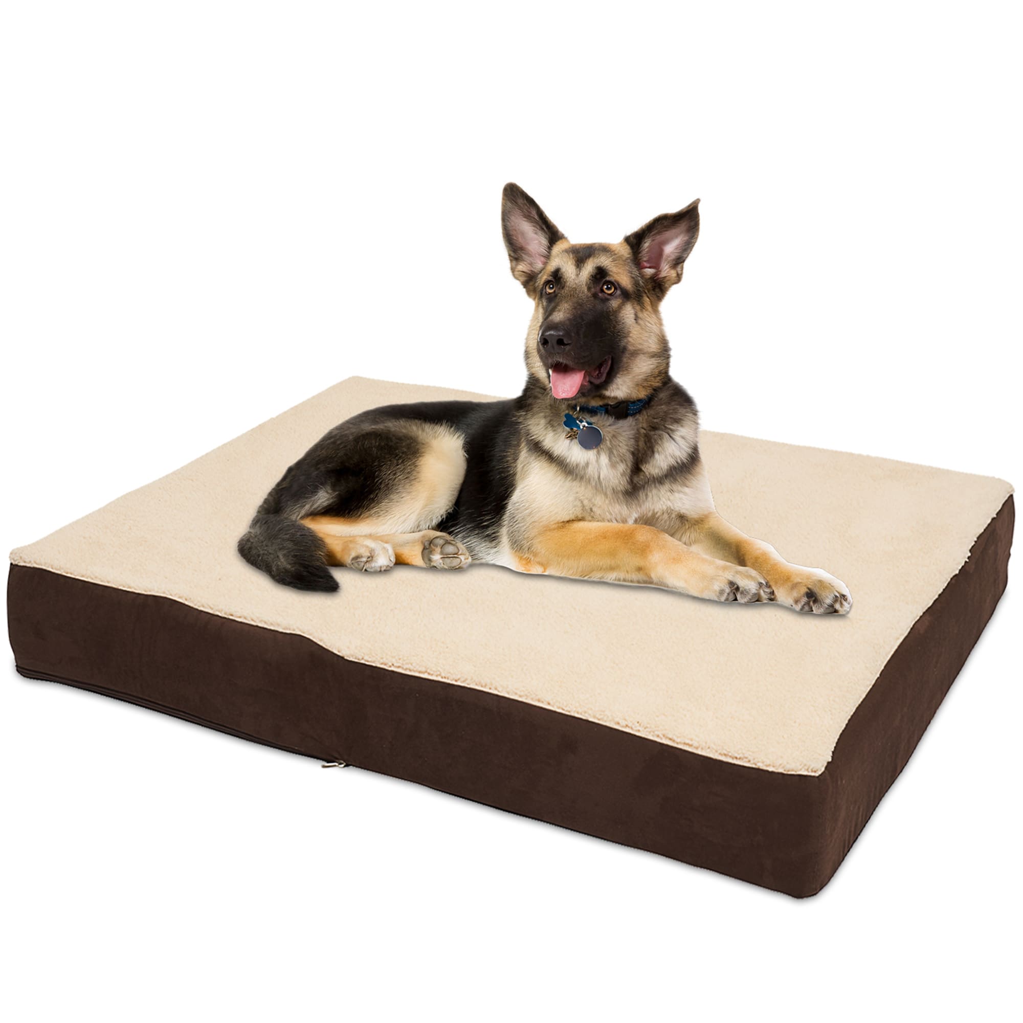 kopeks orthopedic memory foam dog bed with pillow